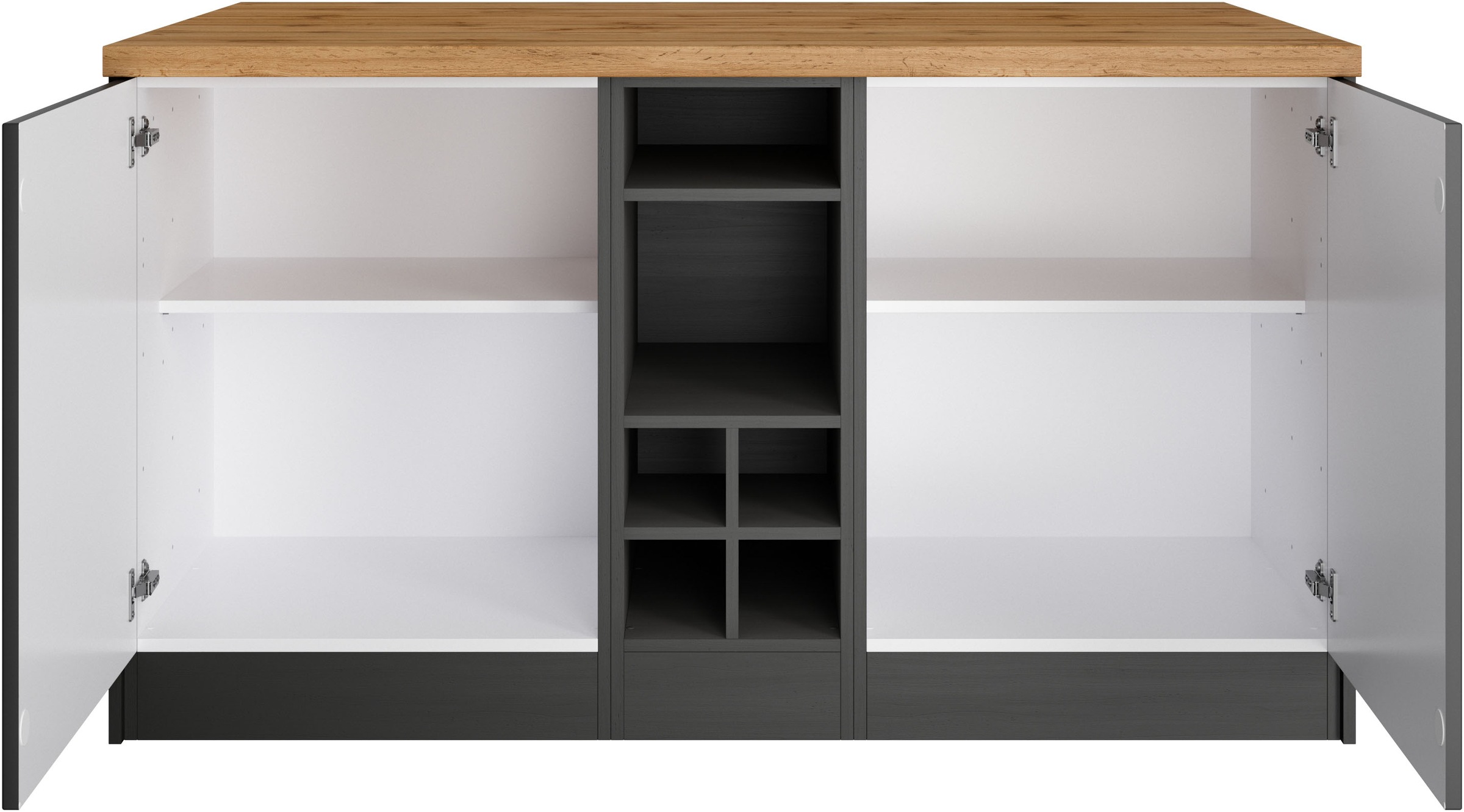 KOCHSTATION Kücheninsel »KS-Lana, Breite 153 cm«, MDF-Fronten, Arbeitsplatte 38mm stark