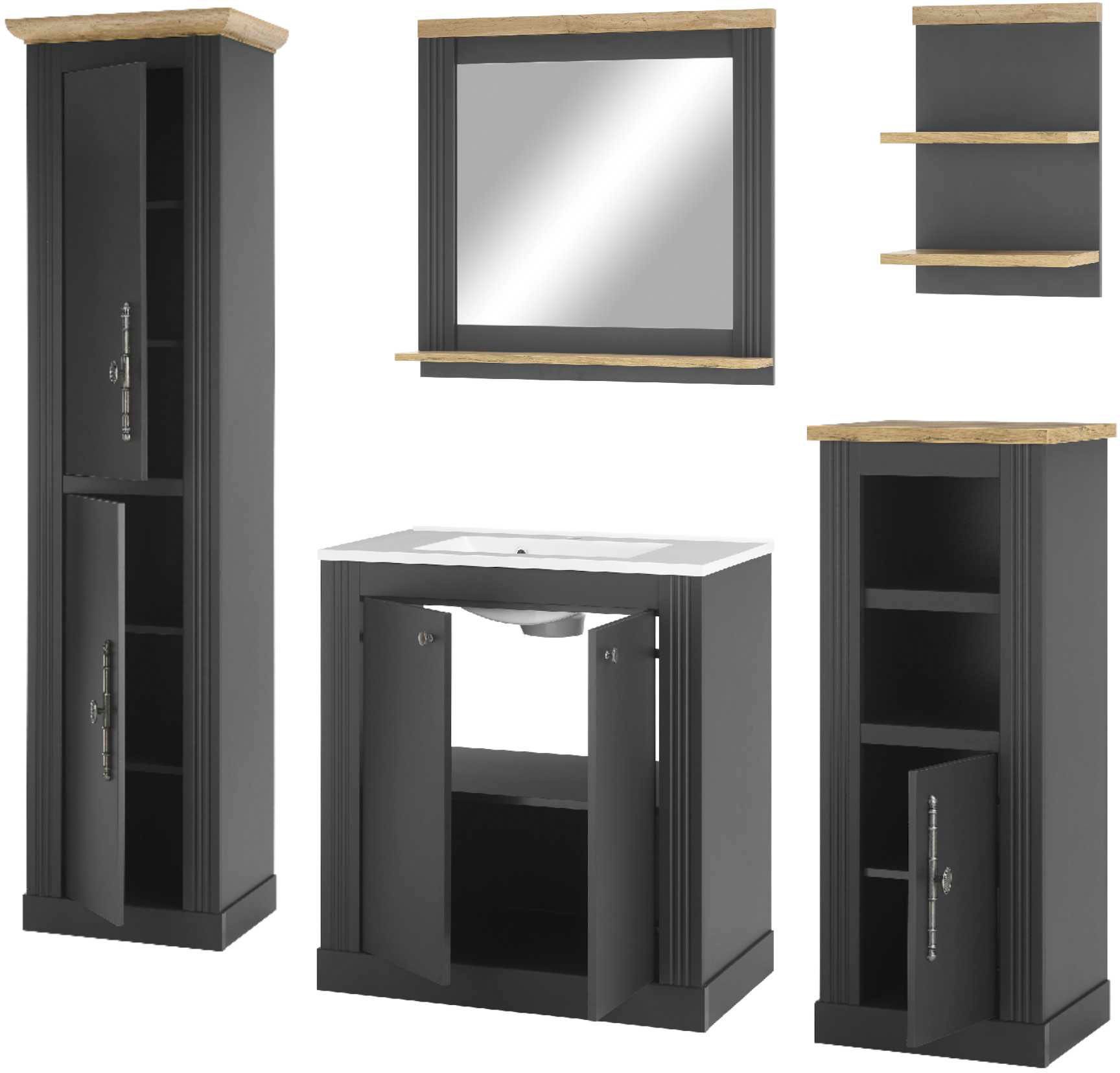 Thumbnail - OTTO home Badmöbel-Set "WESTMINSTER, Bad im Landhausstil, 5-teiliges Badezimmer" 5 Stk. tlg.