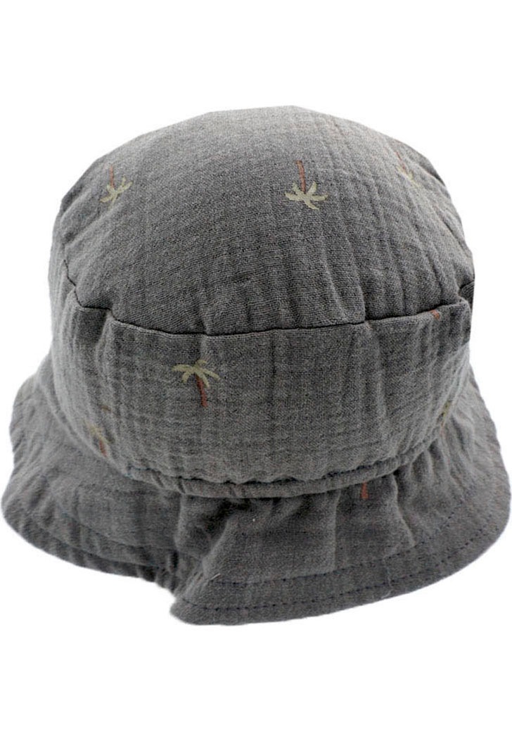 MAXIMO Baby Fischerhut, grau, Gr. 53, bedruckt, Baumwolle, Hüte, mit Druck, mit Muster, weich, bequem, Baumwolle