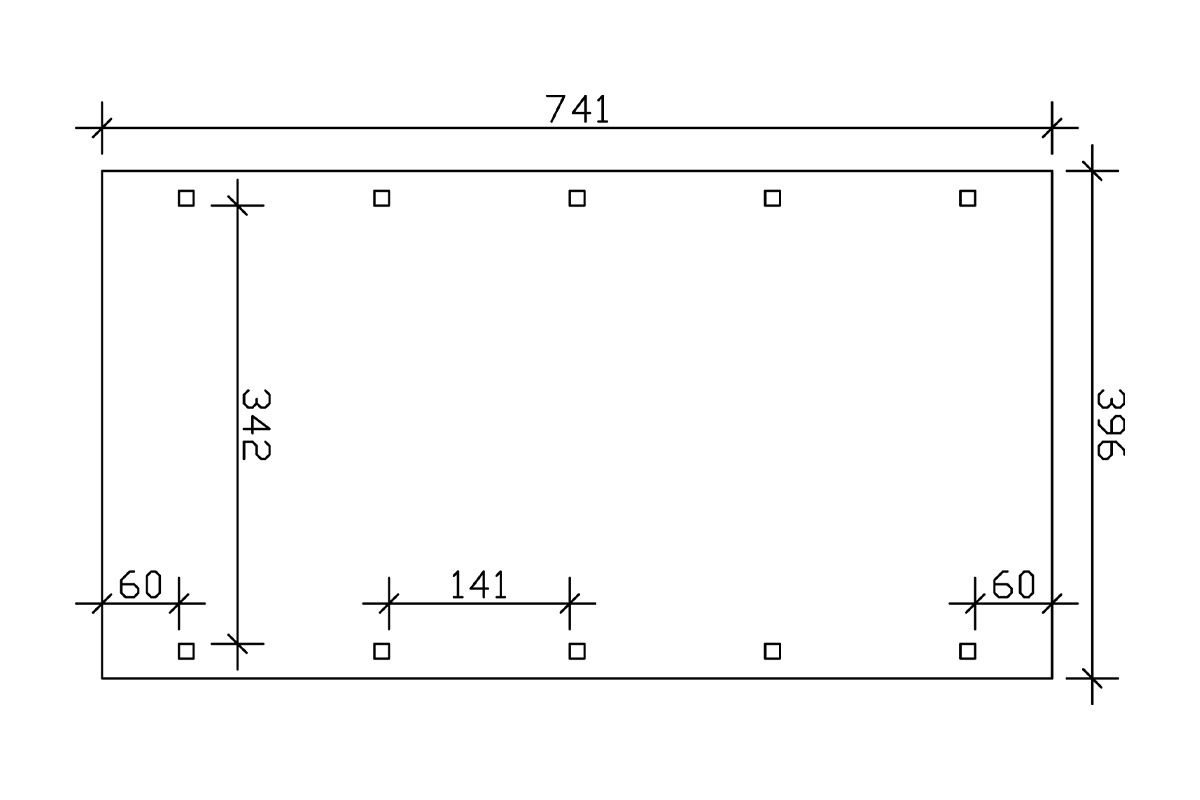 Skanholz Einzelcarport »Spreewald« Massivholz 342 cm grün