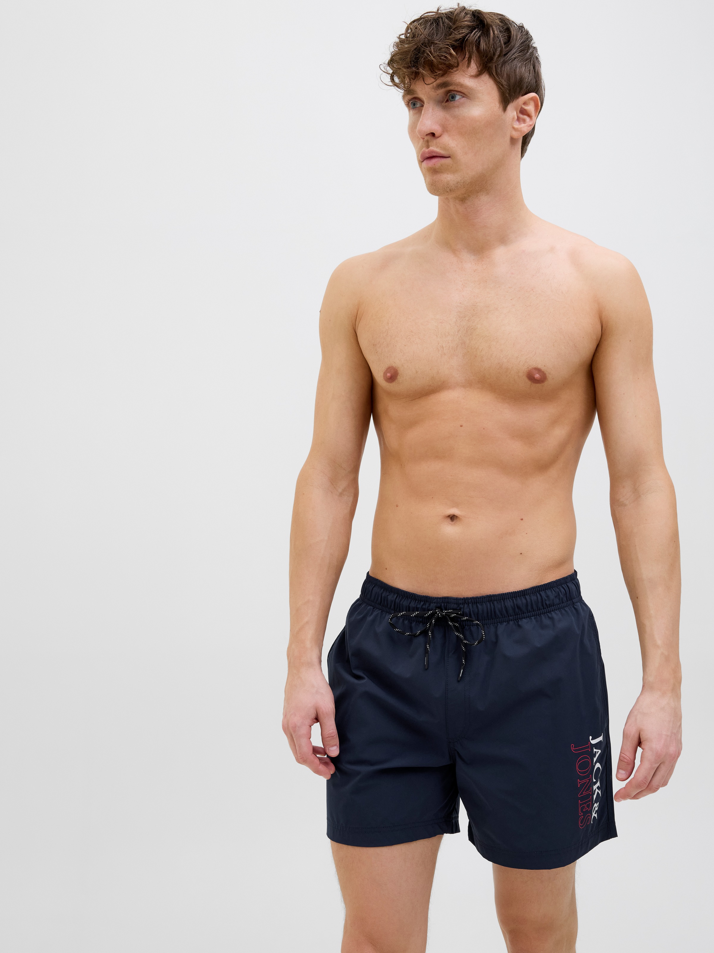 Jack & Jones Badeshorts »JPSTMAUI JJSWIM DOUBLE LOGO AKM SN«