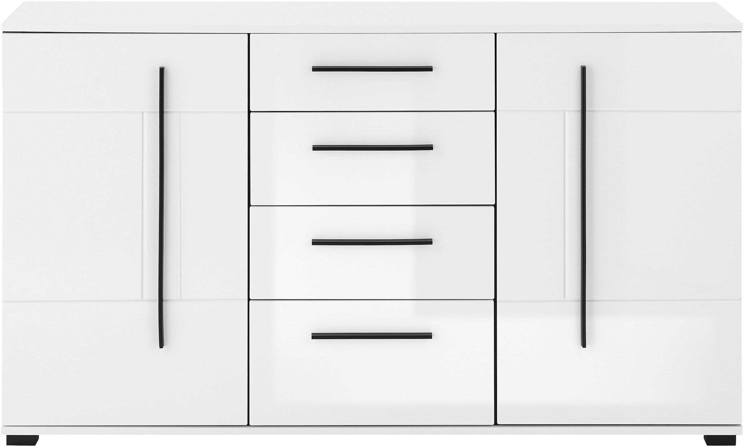 INOSIGN Sideboard »Cantara, moderner Schrank, Kommode in Eiche Evoke oder weiß«, schwarze Stangengriffe, ausreichend Stauraum, vielseitig einsetzbar