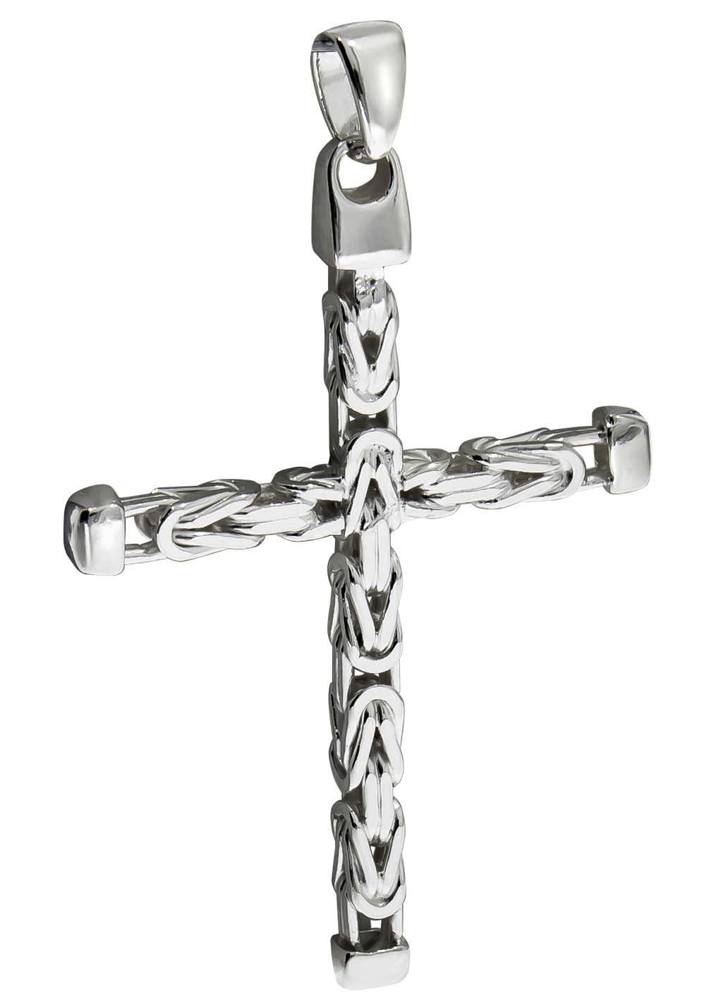 Glitzer Kreuz Kette 925 Silber - .de