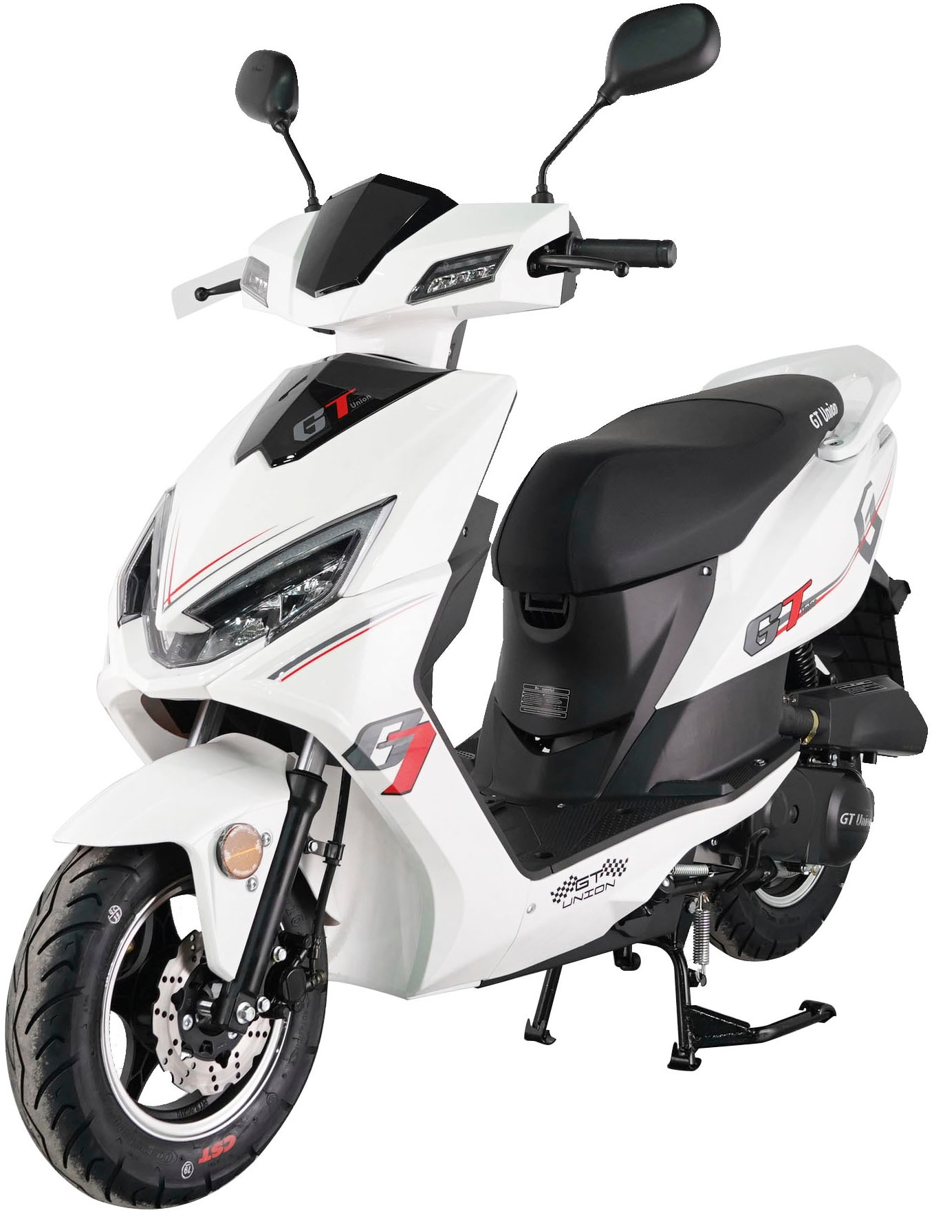 GT UNION Motorroller "Sonic X 25", ohne Topcase, 25 km/hweiß, schwarz, Motorroller, Luftgekühlter Motor