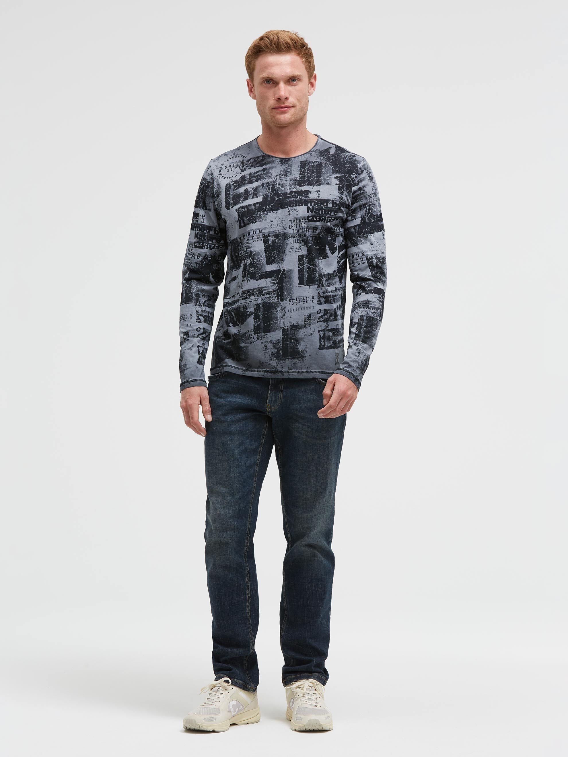 CAMP DAVID Rundhalsshirt mit All Over-Print