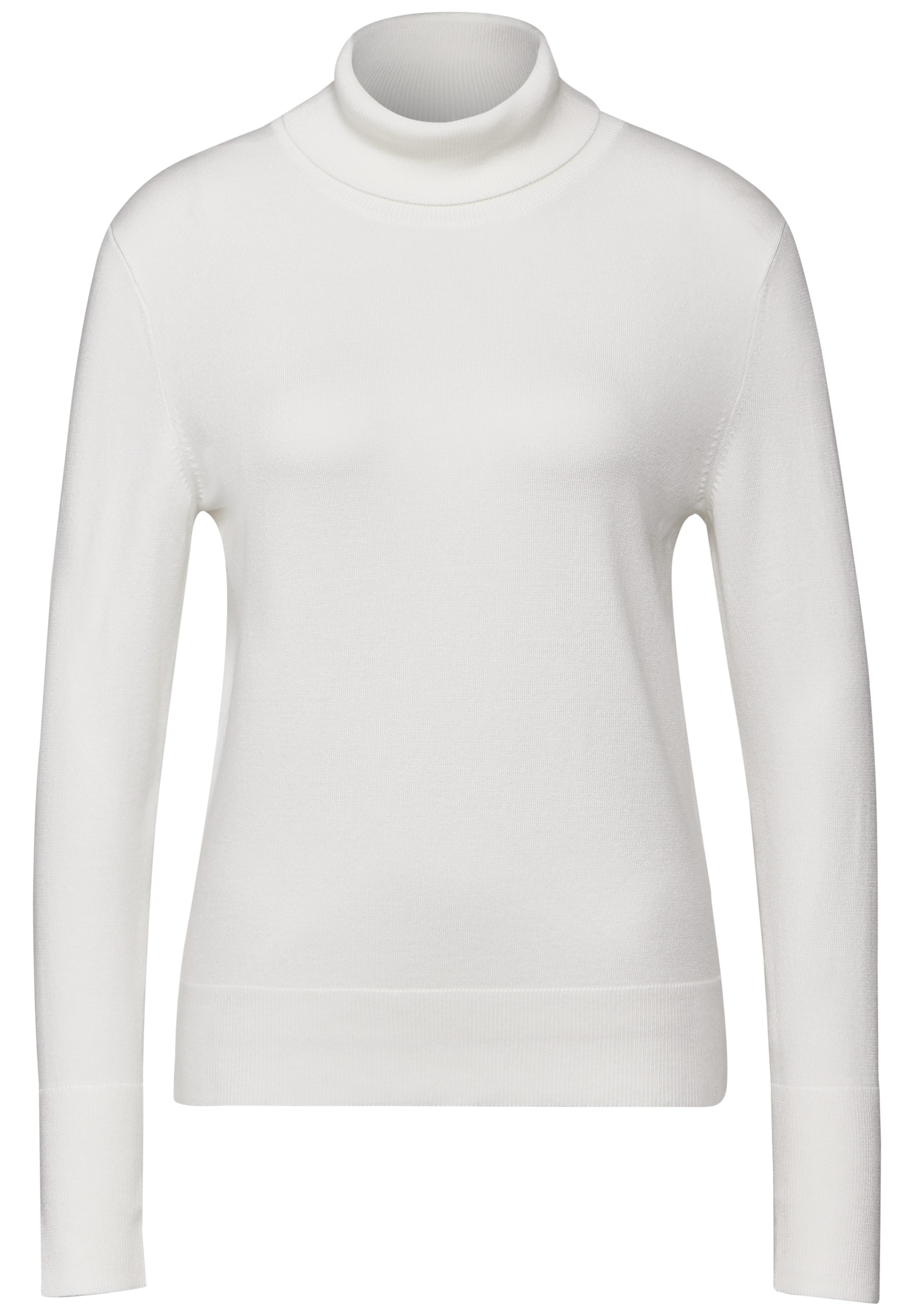 STREET ONE Rollkragenpullover, mit Materialmix