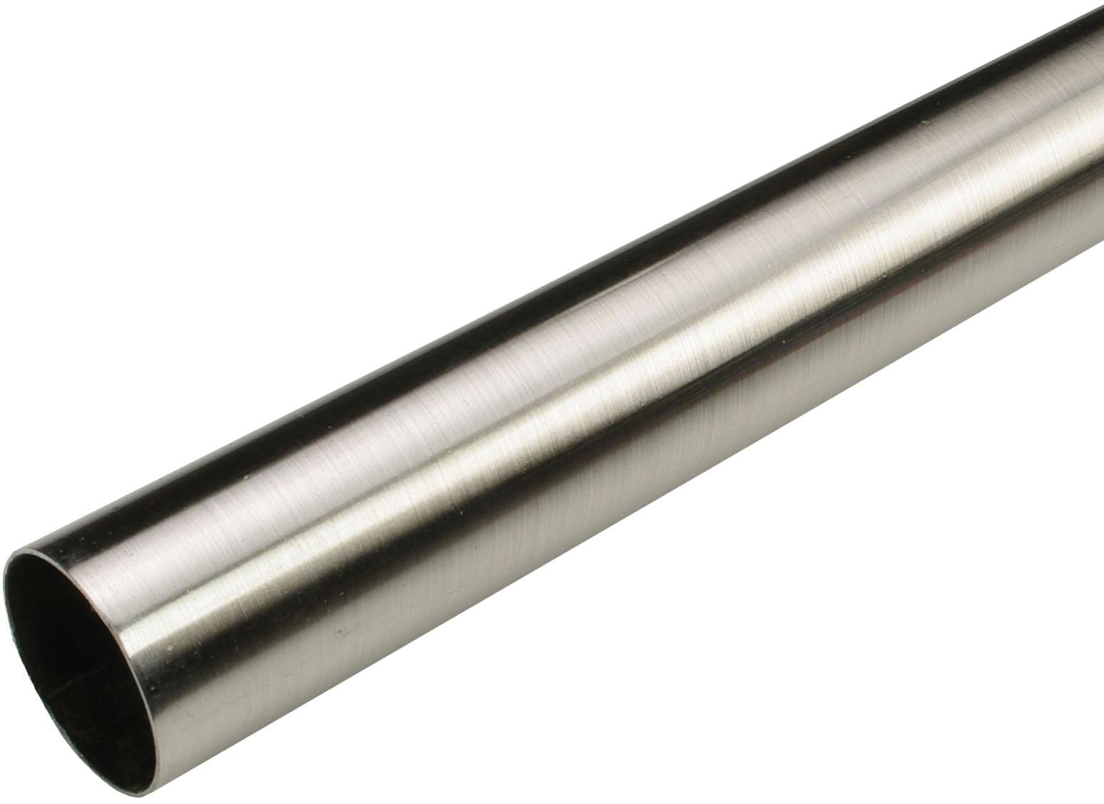 Liedeco Gardinenstange »Zylinder edelstahl-optik«, 1 läufig-läufig, Fixmaß