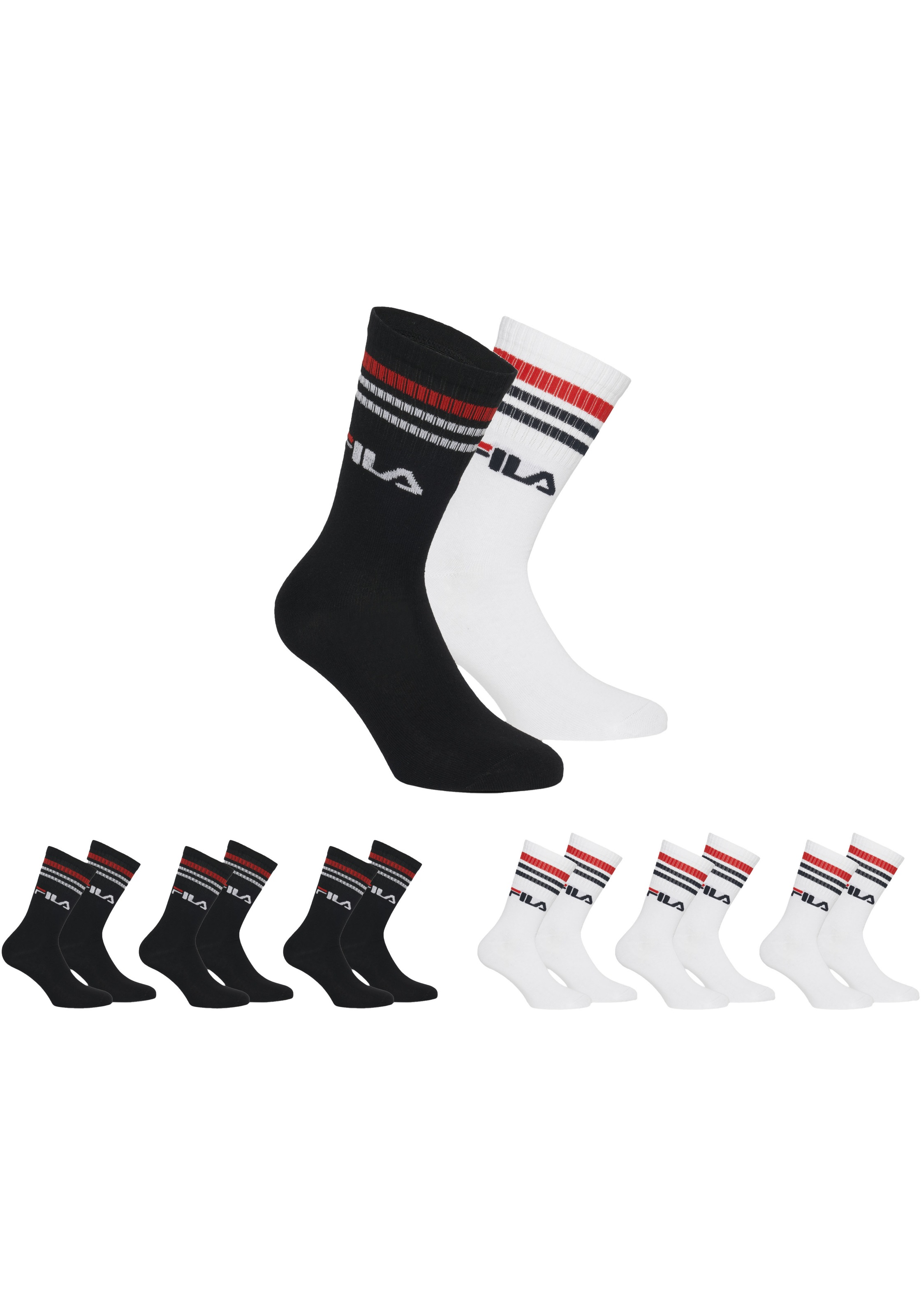 Fila Freizeitsocken, (6er Pack), mit Logo-Schriftzug günstig online kaufen