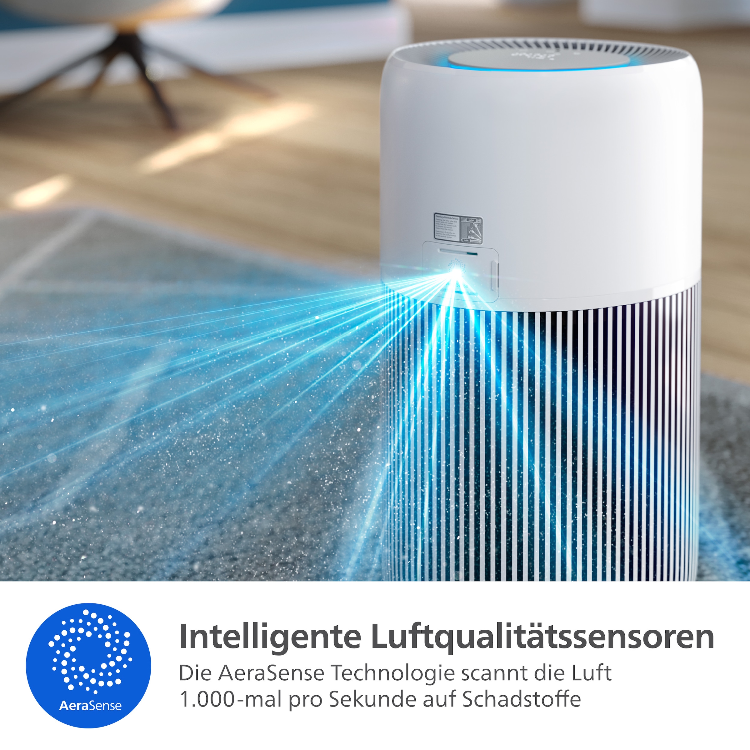 Philips Luftreiniger »AC2220/10 PureProctect Quiet 2200 Series, Luftreinigungsrate 420 m³/h«, für 109 m² Räume, 3-Schichten-HEPA-Filtersystem, mit App Verbindung, leise