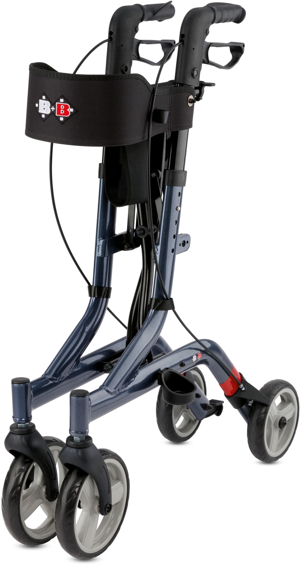 Bischoff & Bischoff Rollator »Capero Rollator«, faltbare Senioren Gehhilfe mit Rückengurt, Tasche und Stockhalter