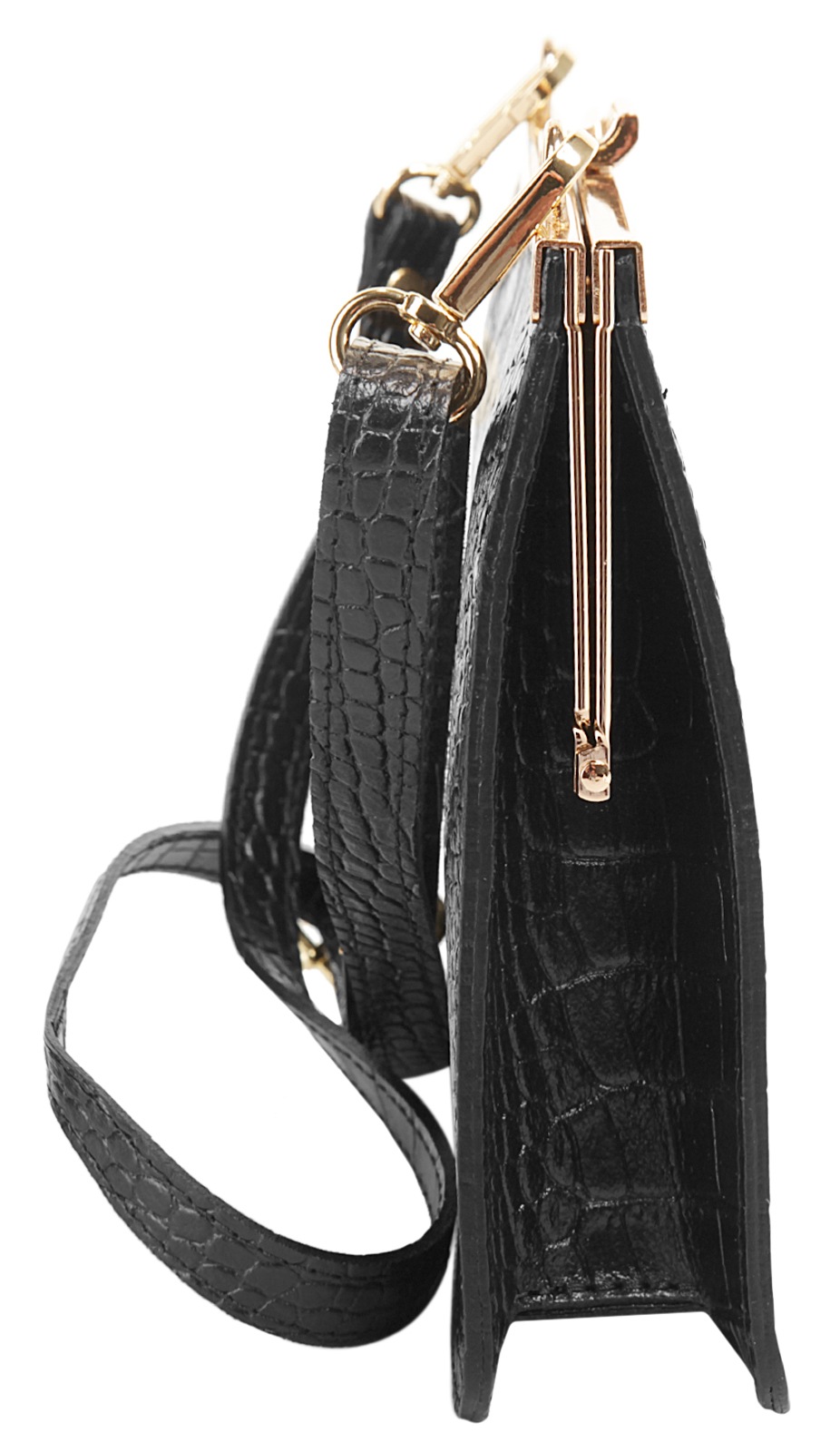 Cluty Umhängetasche, echt Leder, Made in Italy