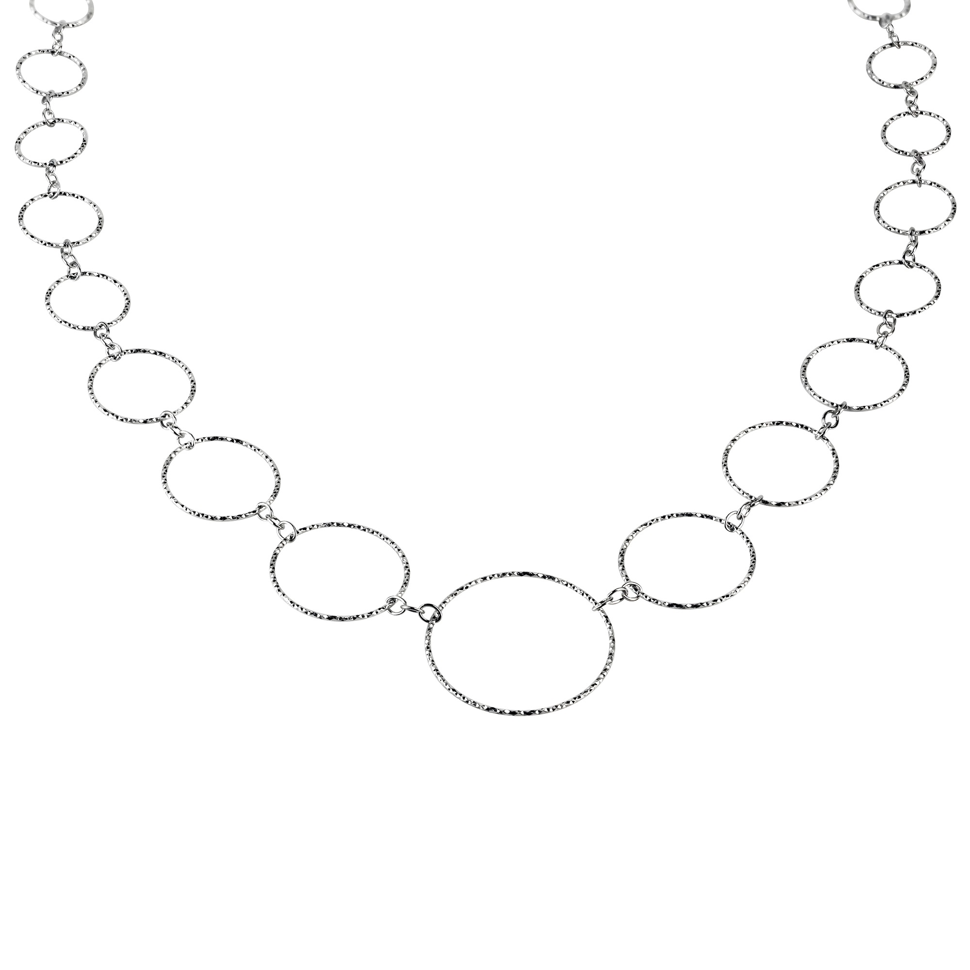 CELESTA Damen Collierkettchen, 42+3cm, Silber 925 (Sterlingsilber), L: 45 B: 25mm, weiß, Silber 925 (Sterlingsilber), B:25mm, Halsketten