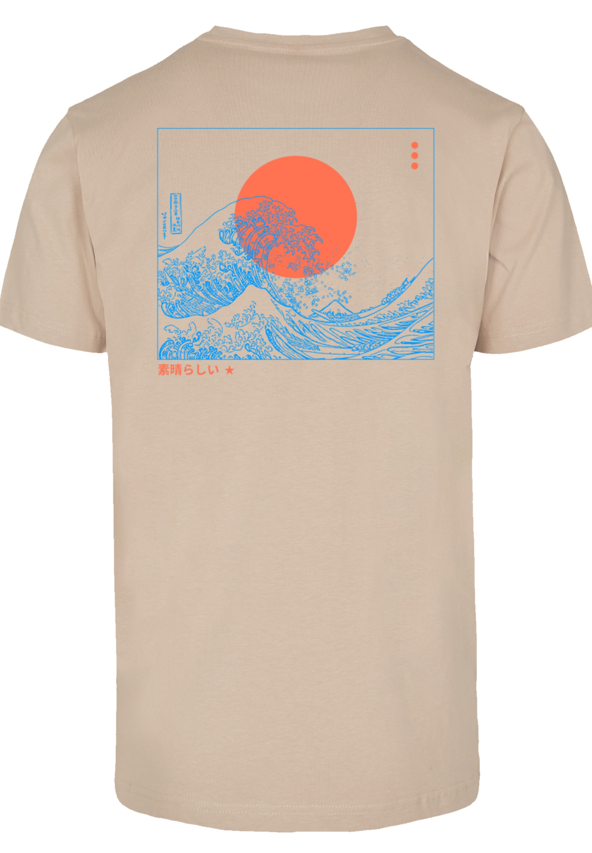 F4NT4STIC T-Shirt »Kanagawa Wave Blue V2«, Premium Qualität