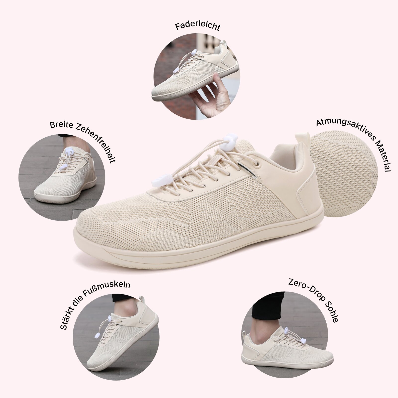 DOTALES Barfußschuh »Citystep Barfußschuhe Damen & Herren Barfuß Sneaker«  Minimalschuhe