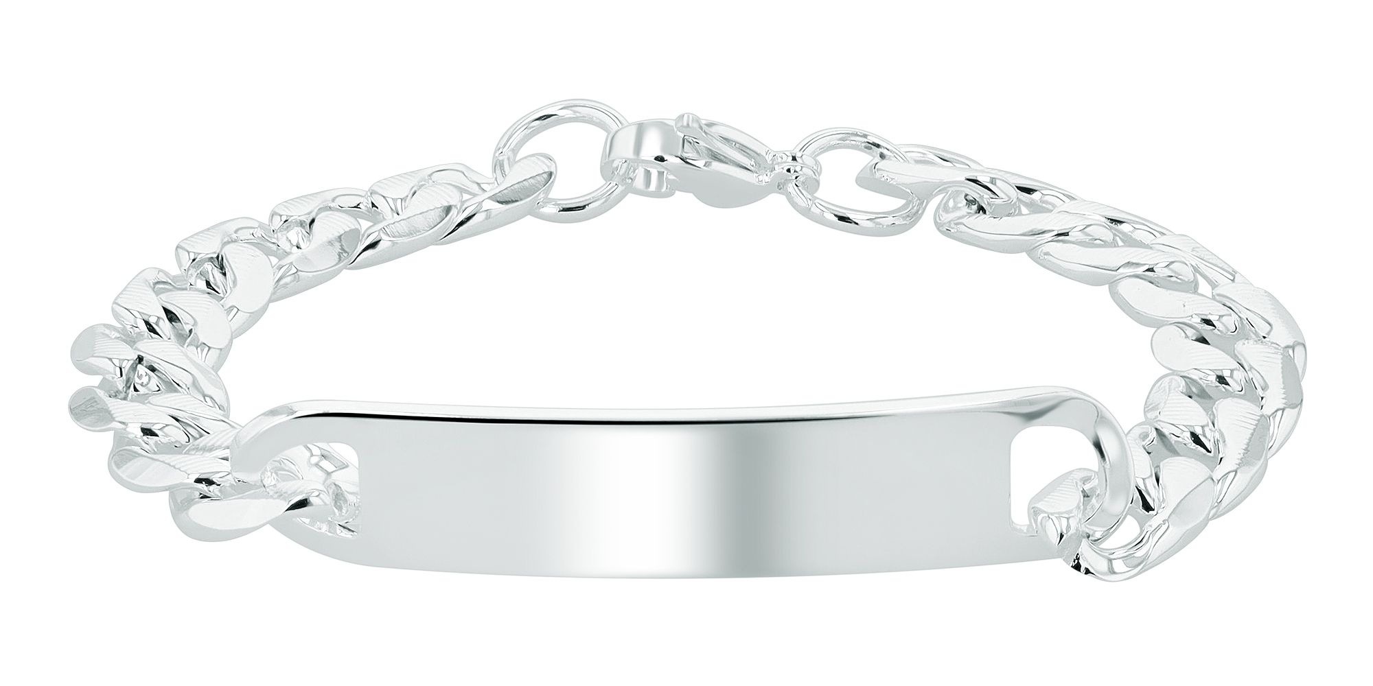 Armband ADELIA´S "Herren Armband – Panzerarmband aus Edelstahl 21 cm", silber, Armbänder, Herren, 21cm, Edelstahl, Armband, Perfekt als Geschenk zum einfach so 2