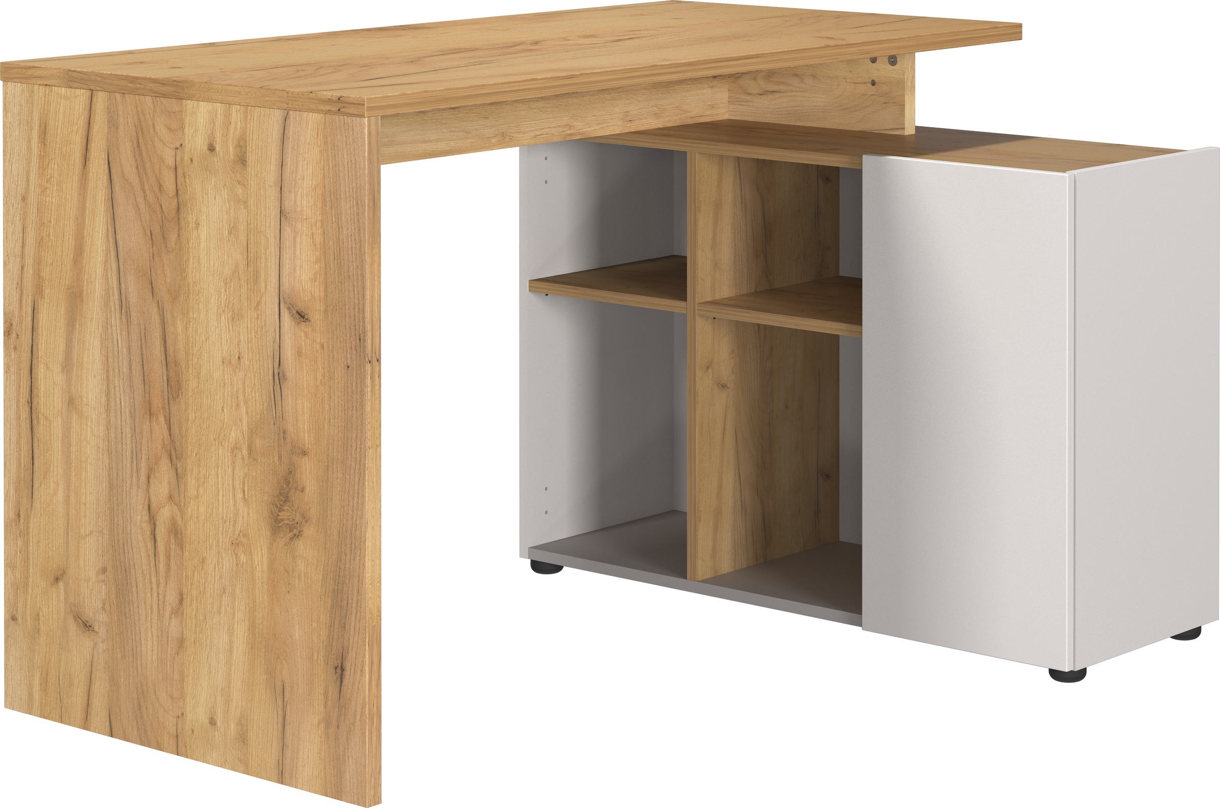 GERMANIA Eckschreibtisch "Adrano" 1 Stk. tlg. mit integriertem Sideboard günstig online kaufen