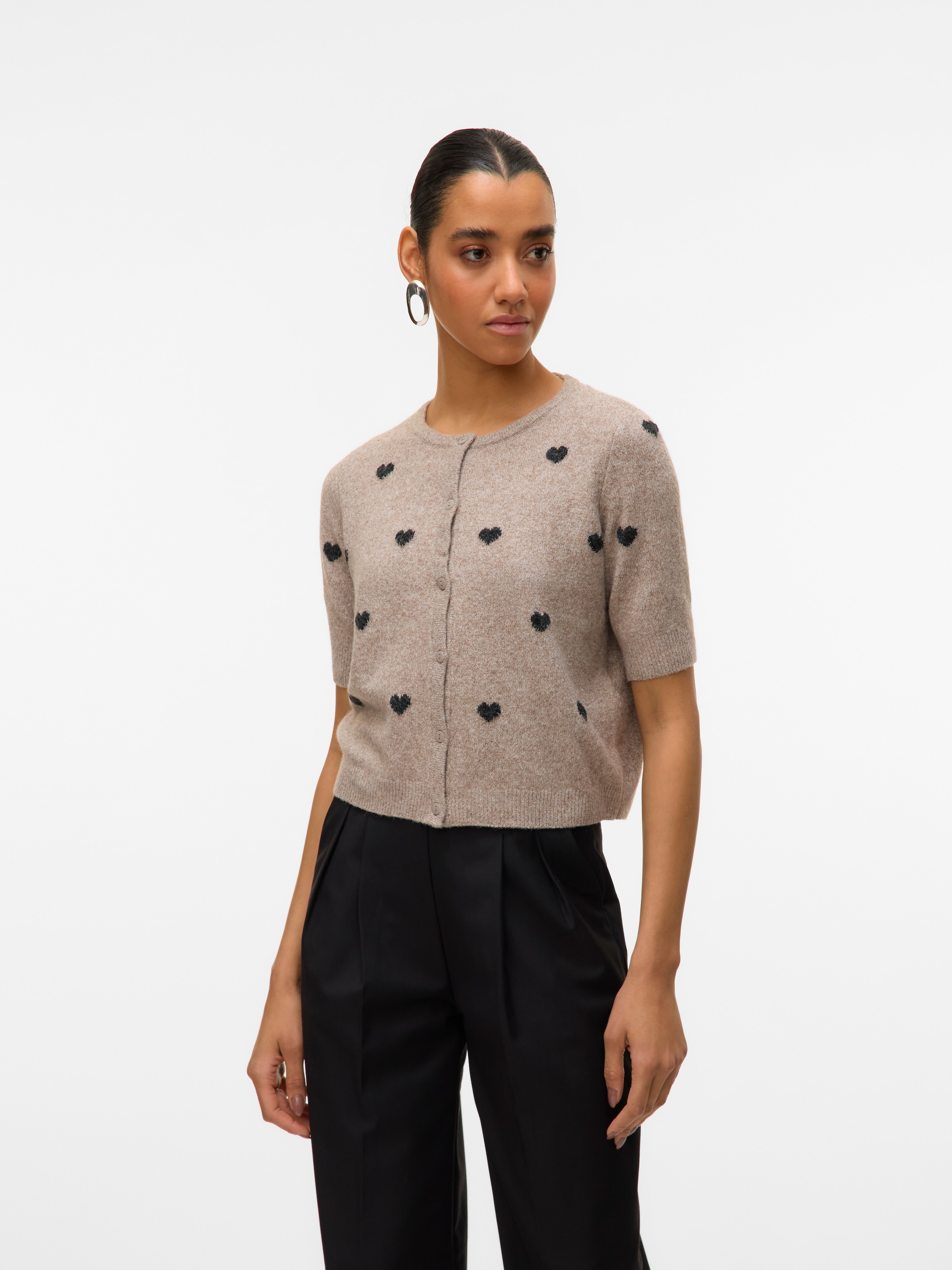 Vero Moda Strickjacke "VMDOFFY INTARSIA 2/4 O-NCK CARDIGAN NOOS" günstig online kaufen
