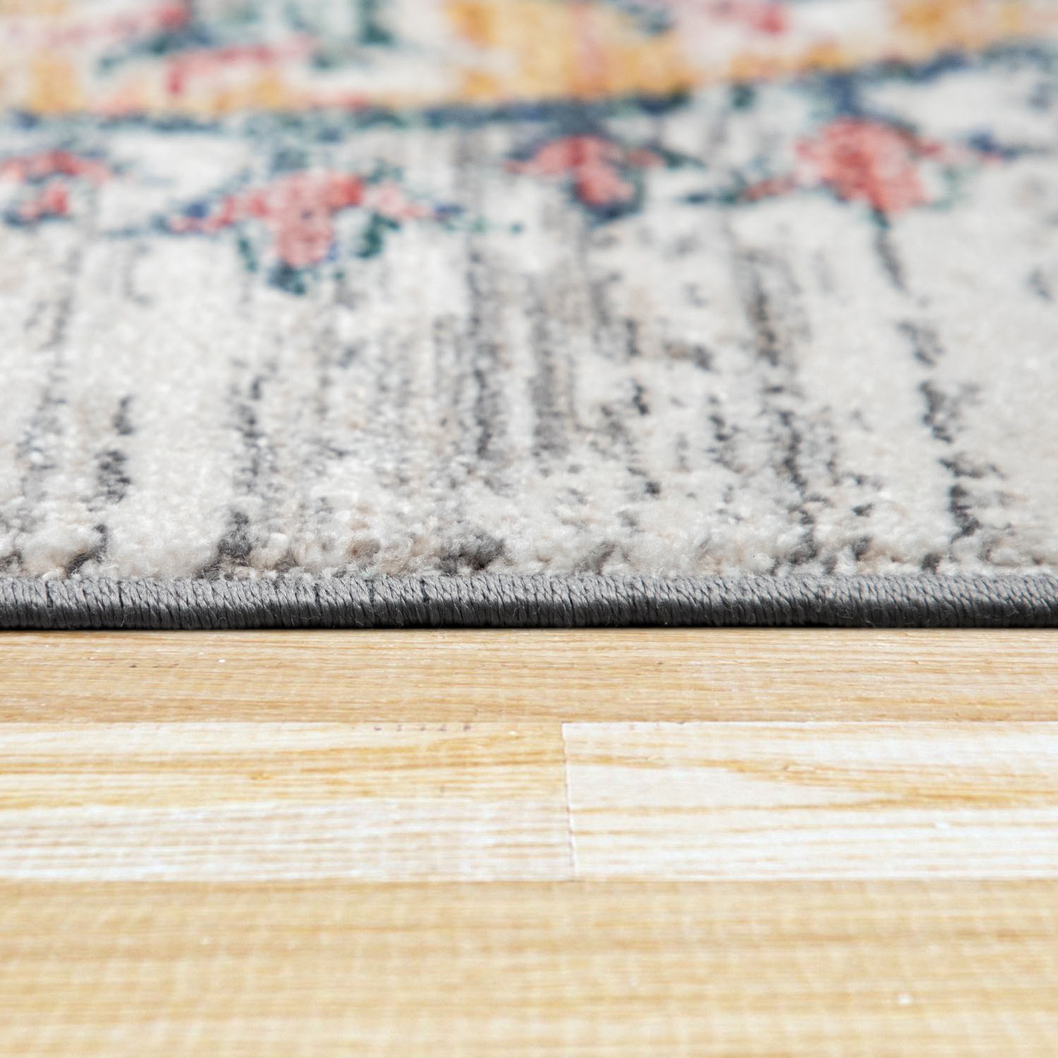Teppich PACO HOME "Herbete 733", grau (anthrazit), B:60cm H:8mm L:100cm, Polyester, Polypropylen, Teppiche, Teppich, Kurzflor, Orient-Optik, Vintage Design 3