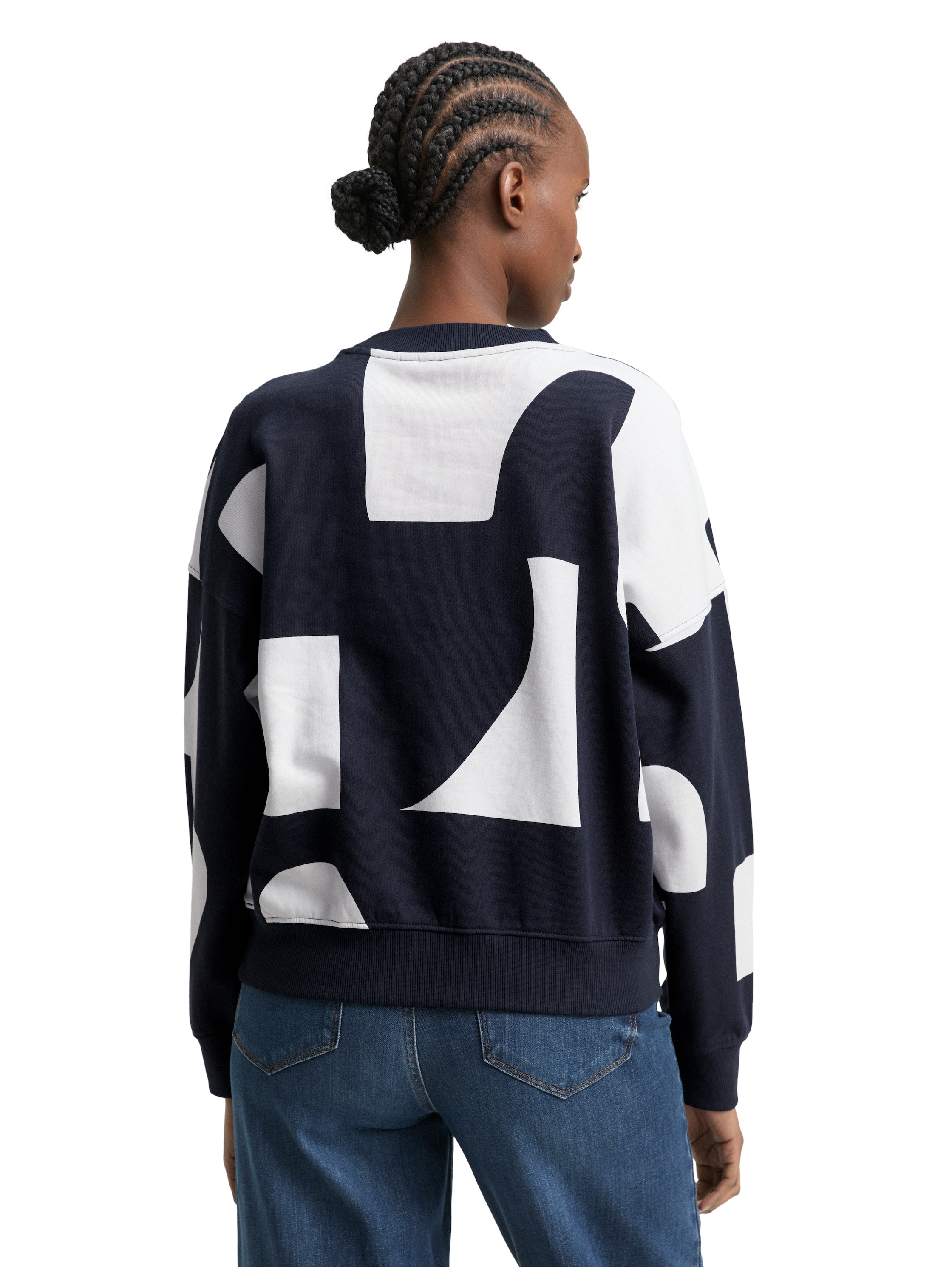 TOM TAILOR Denim Sweatshirt, mit All-Over Print