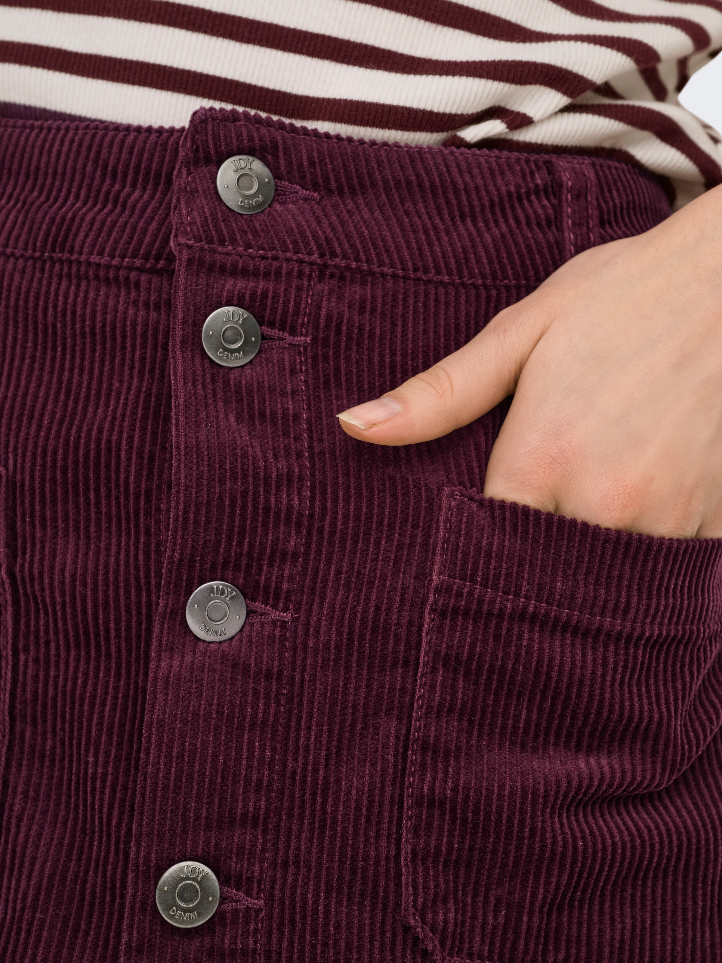 JDY Cordrock »JDYSHIRAZ CORDUROY SKIRT PNT DIA«