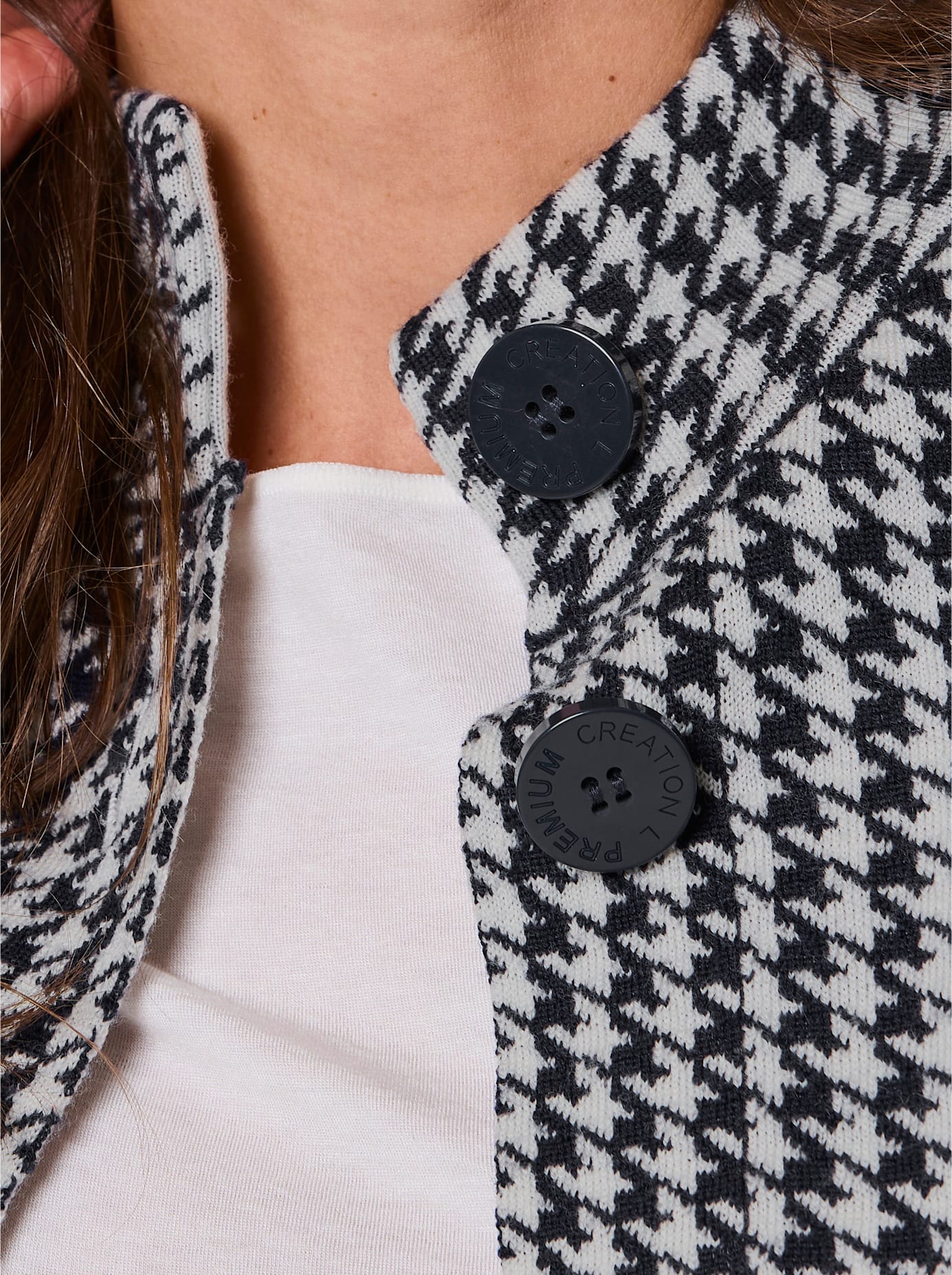 CREATION L PREMIUM Jacquardstrickjacke