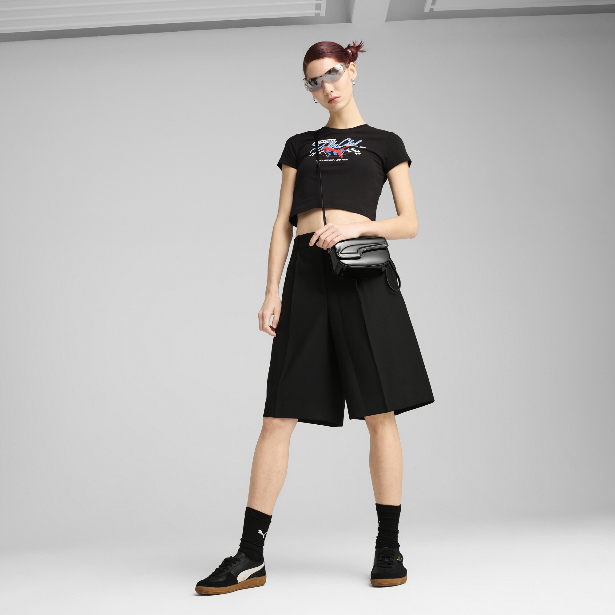 PUMA T-Shirt »GRAPHICS Kurzes figurbetontes Moto-T-Shirt Damen«