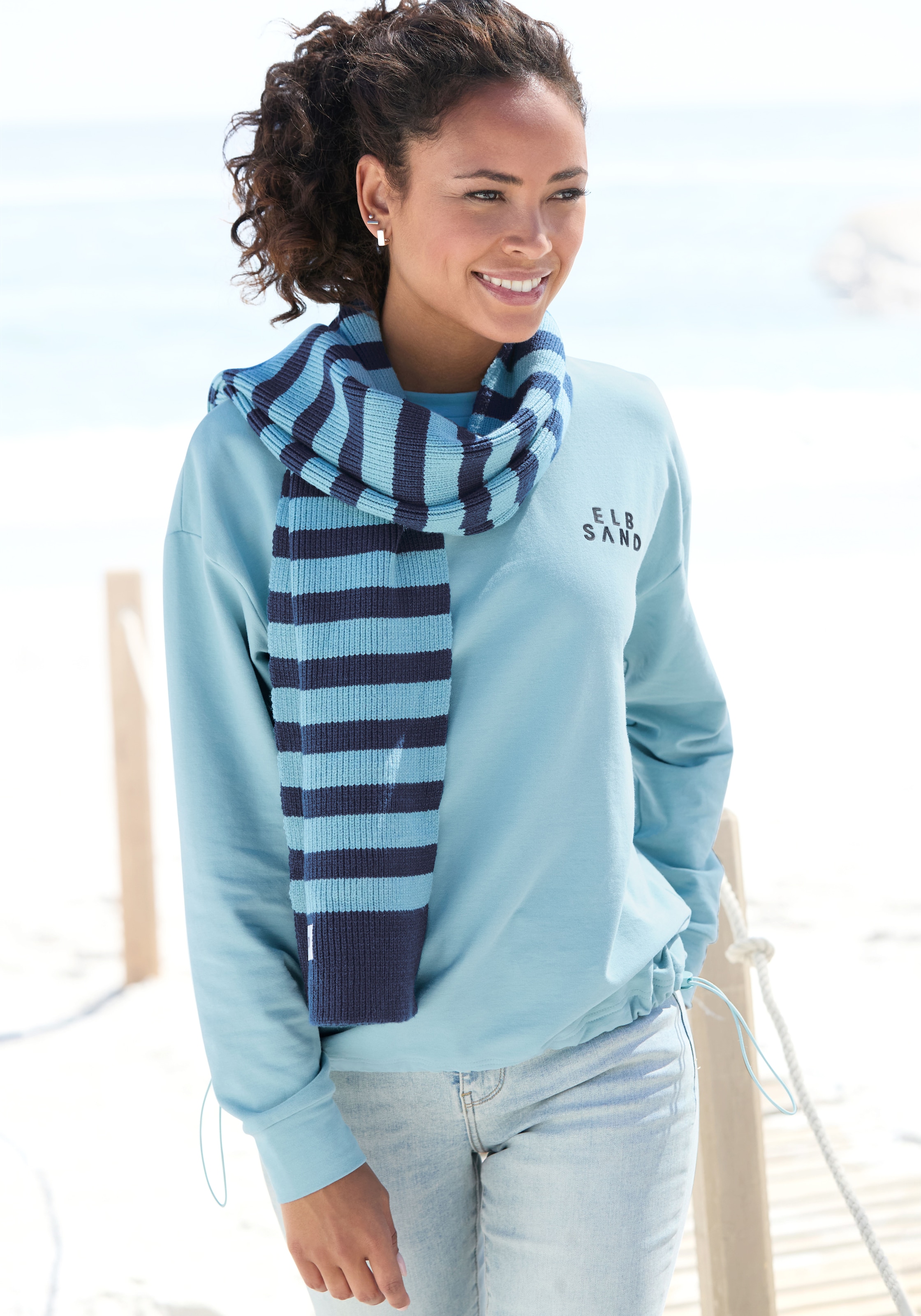 Elbsand Sweatshirt "Carisa", mit verstellbarem Gummizug am Saum günstig online kaufen