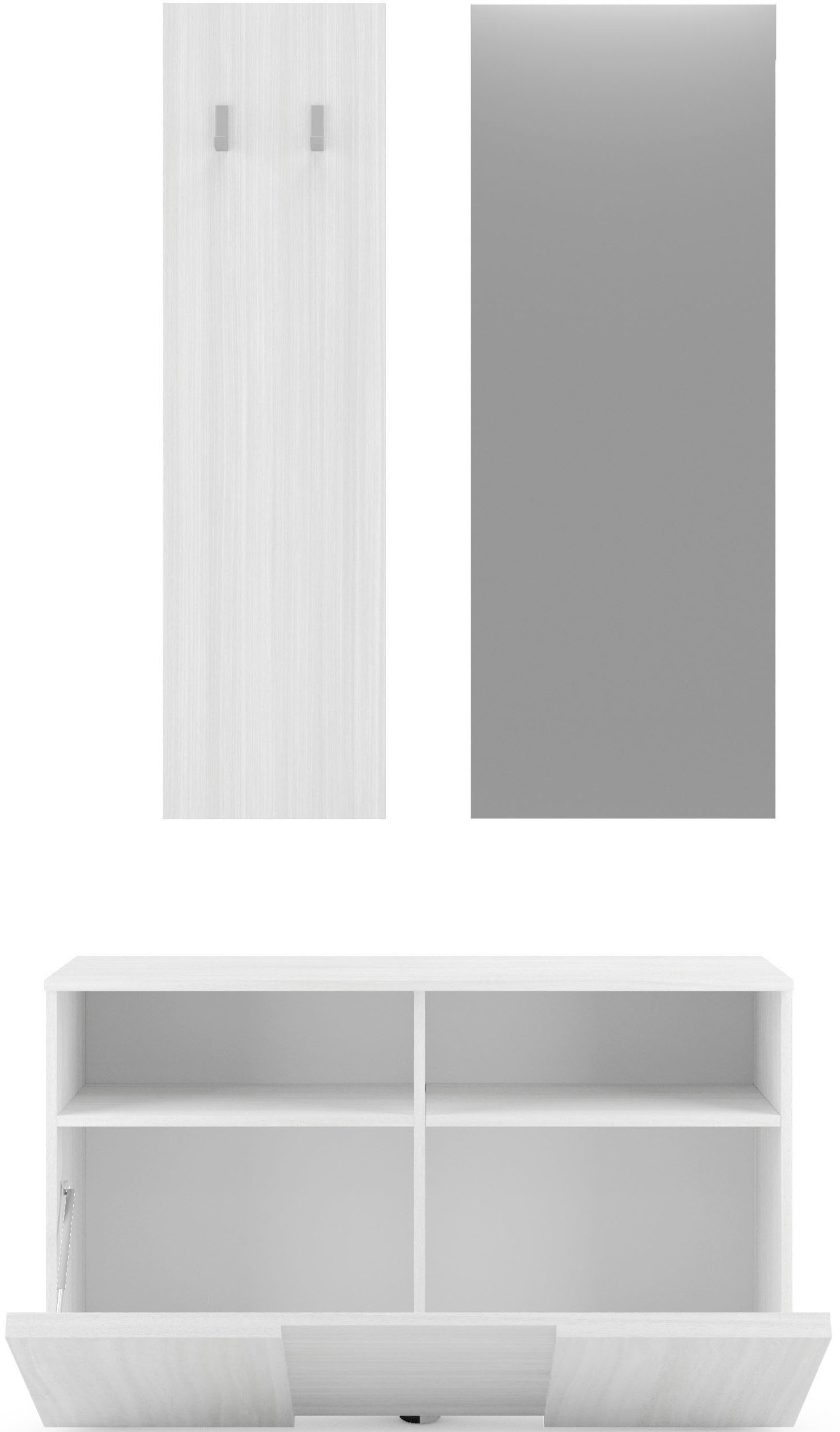 Thumbnail - Home affaire Garderoben-Set "Dama 3tlg. Breite 91 cm, Höhe 187 cm, Front in 3D-Optik," 3 Stk. tlg.