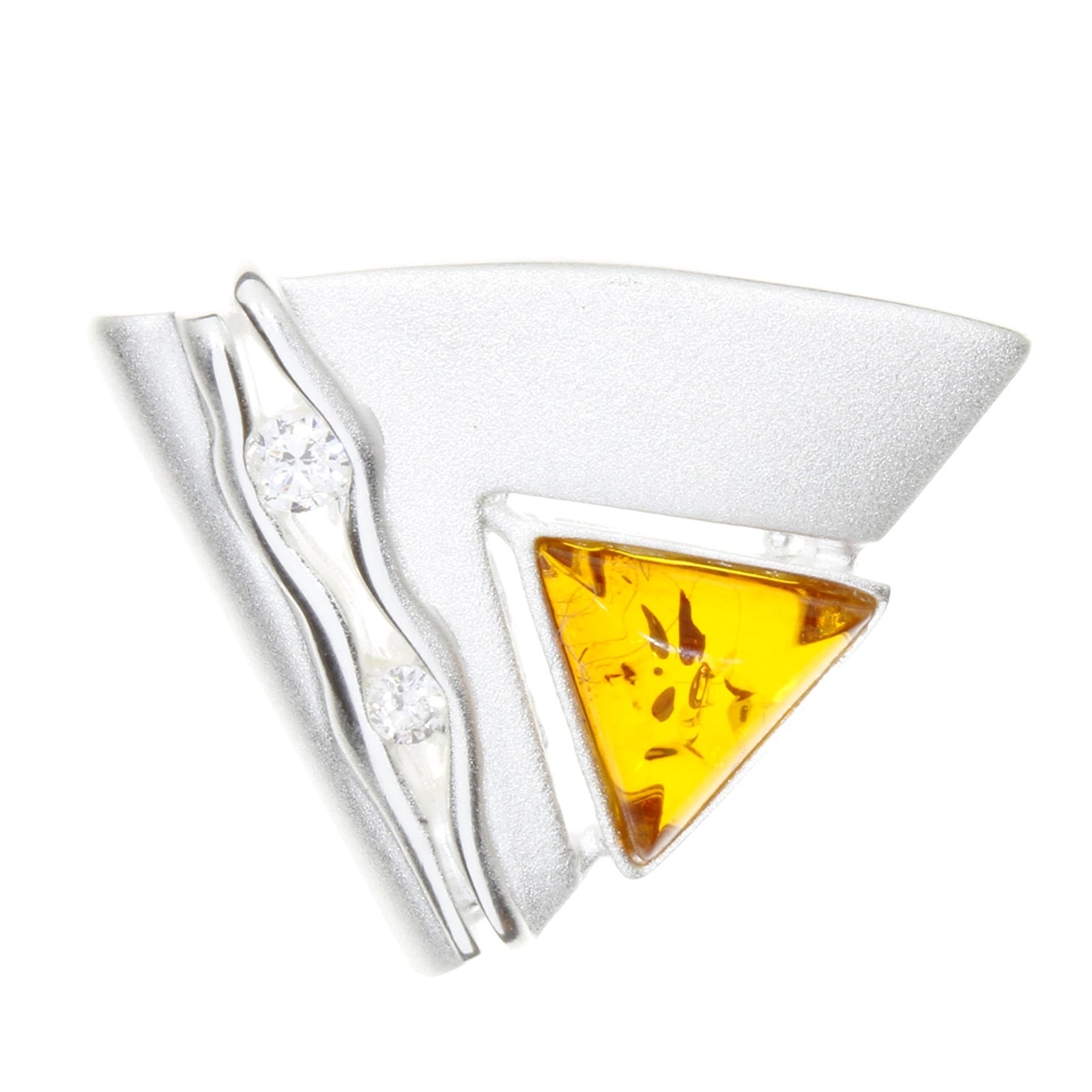 Kettenanhänger OSTSEE-SCHMUCK "- Gleiter-Benita - Silber 925/000 - Bernstein/Zirk." Gr. 23, silber (silber 925, silberfarben, weiß), Schmuckanhänger, Damen, Silber 925 (Sterlingsilber), Kettenanhänger