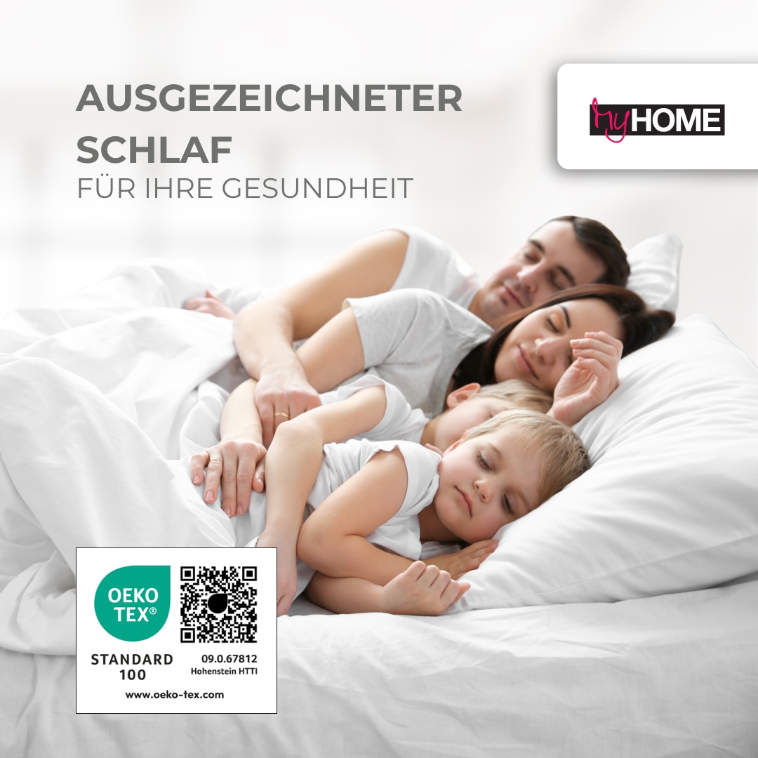 my home Microfaserkissen »Baca, Kopfkissen 40x80cm und 80x80 cm, 2-tlg«, Füllung: Polyesterfaser, Bezug: Microfaserbezug, (Spar-Set, 2 St., 2-tlg.), Kissen im Spar-Set: sehr gutes Preis- / Leistungsverhältnis!