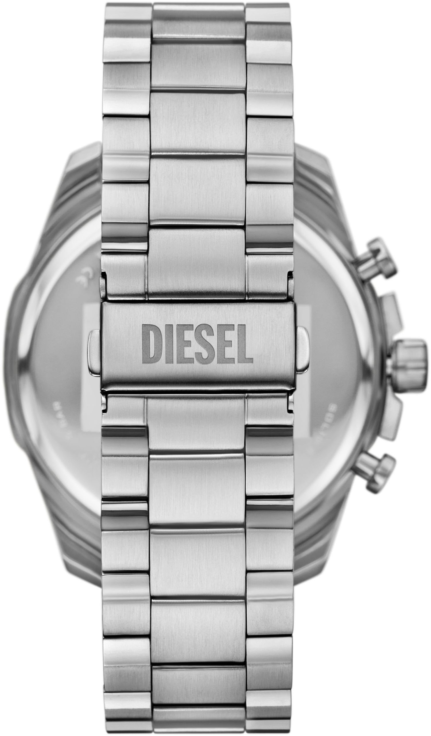 Diesel Chronograph »MEGA CHIEF SLIM«, Quarzuhr, Armbanduhr, Herrenuhr, Edelstahlarmband, analog, Tag