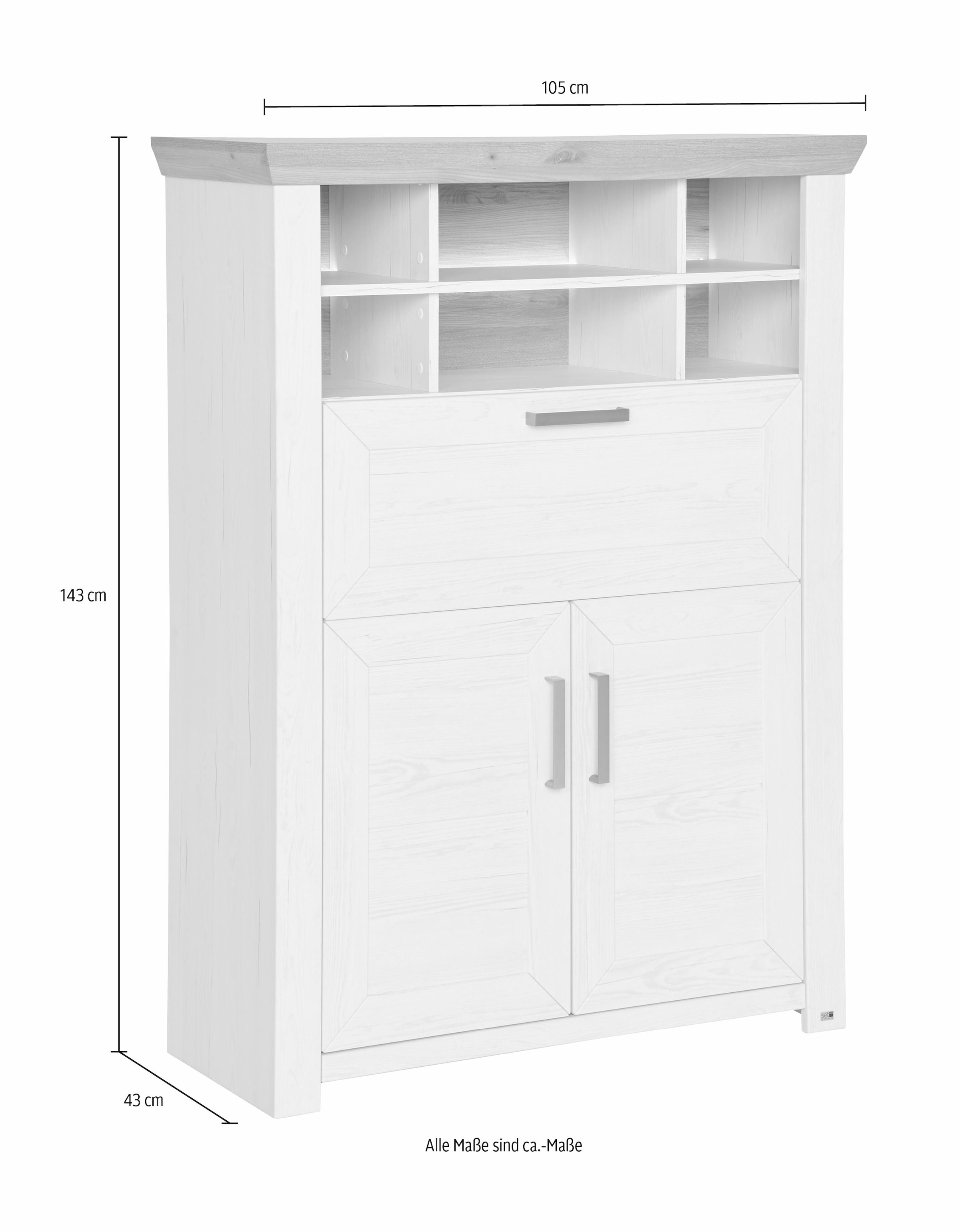 set one by Musterring Highboard »york«, Typ 15, Breite 105 cm | BAUR