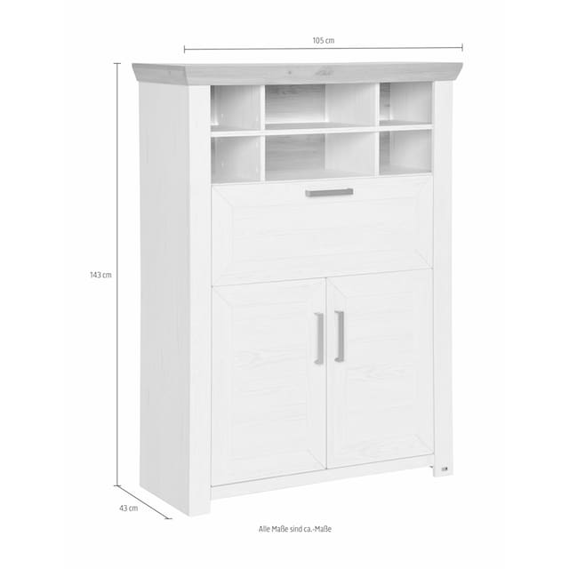 set one by Musterring Highboard »york«, Typ 15, Breite 105 cm | BAUR