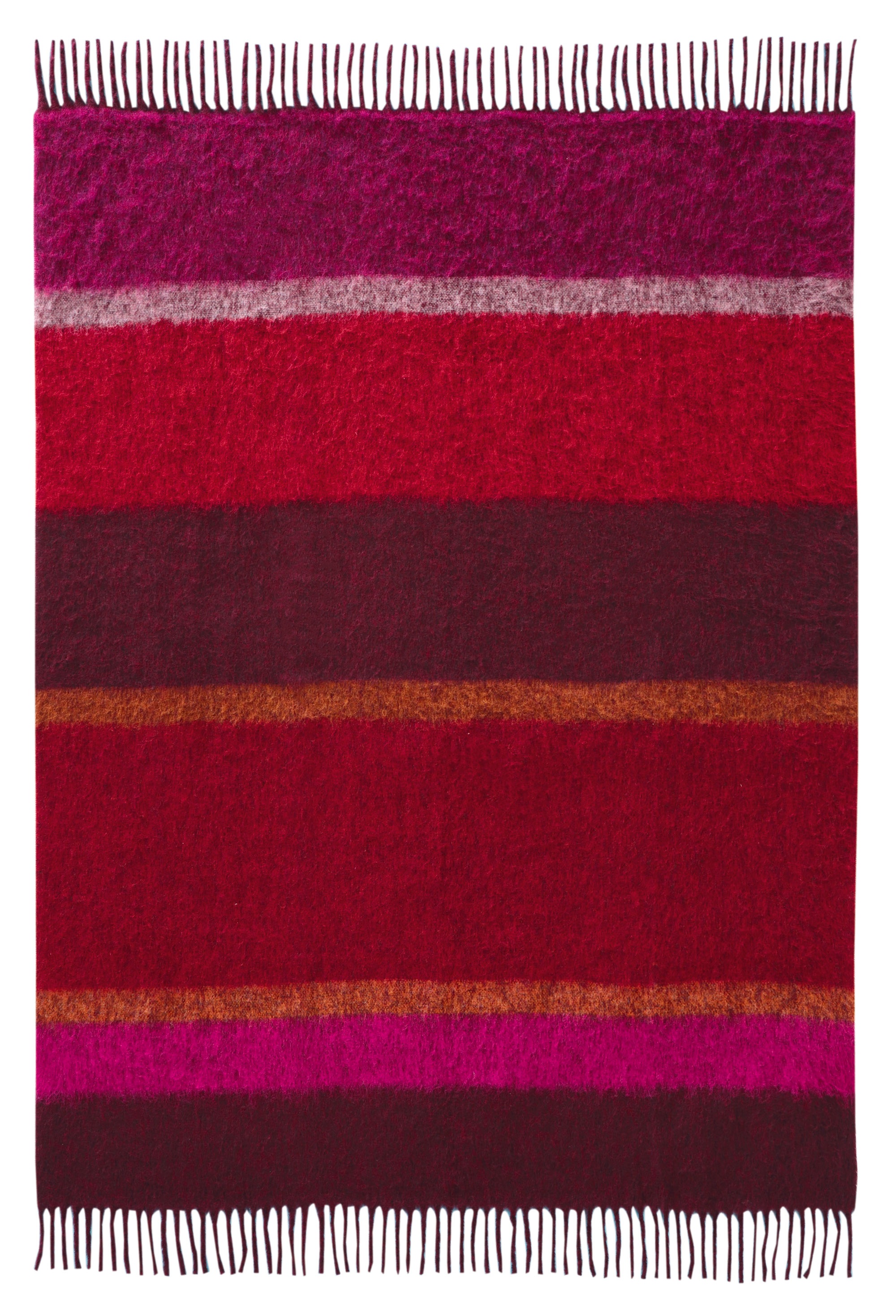 Biederlack Plaid "Flausch Look mit hochwertigen Fransen" Flausch-Optik günstig online kaufen