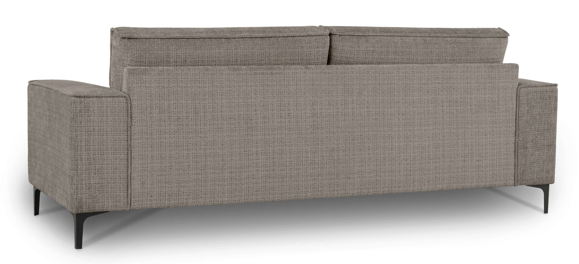 Places of Style 3-Sitzer »3er Sofa Oland, Struktur, Flachgewebe, Luxus-Microfaser, Boucle«, 224 cm, Wellenunterfederung, Skandi-Design, Metallfüße