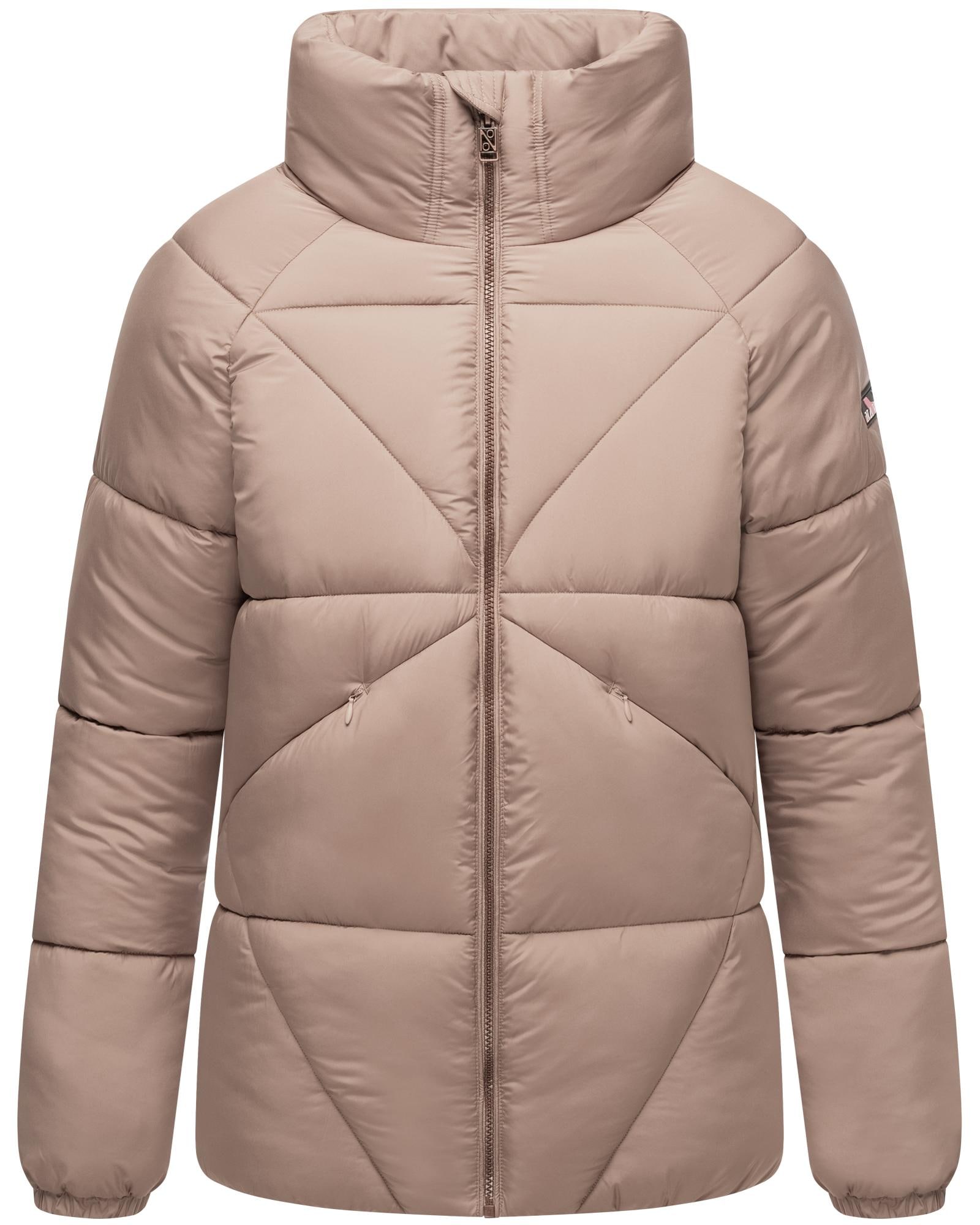 Navahoo Steppjacke »Schokolinaa 14«, ohne Kapuze, Winterjacke mit modischer Steppung & hohem Kragen