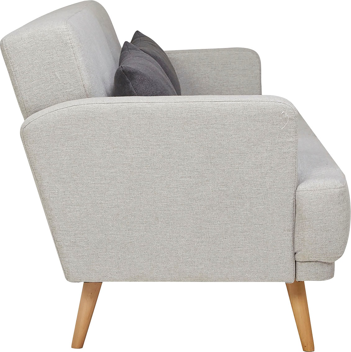 SalesFever Schlafsofa »Malmö, 2,5-Sitzer, Sofa inkl. Zierkissen«, mit Schlaffunktion, Breite 214 cm