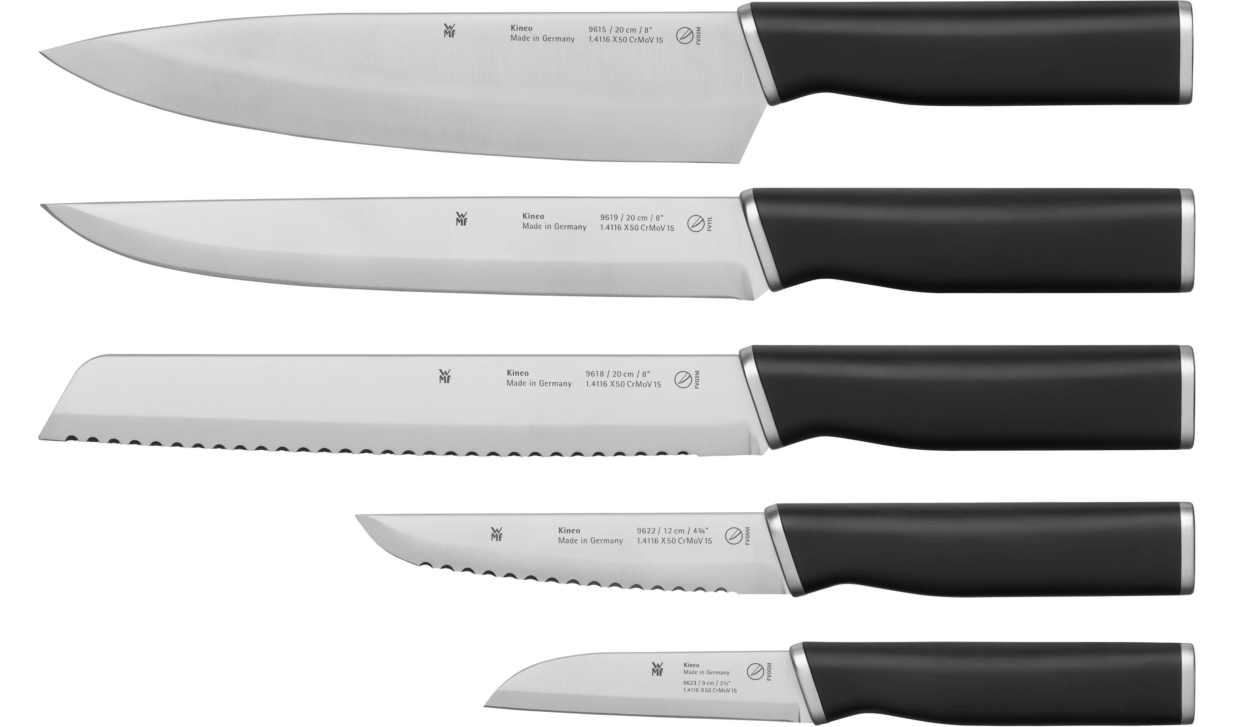 WMF Messer-Set "Kineo" Performance Cut, scharf, Premium-Edelstahl, Made in Germany