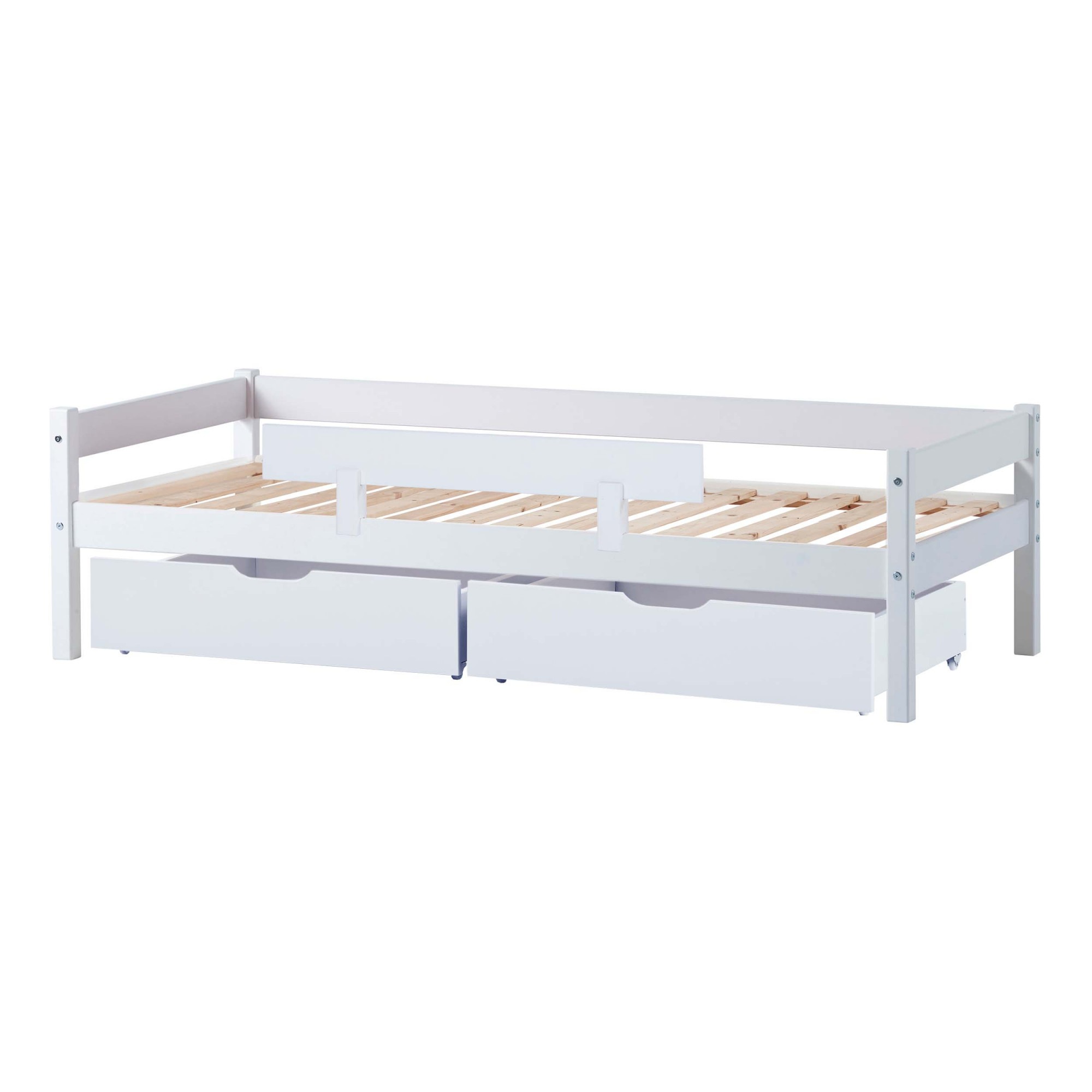 Lüttenhütt Jugendbett »ECO One«, Kinderbett mit Rausfallschutz, mit 2 Schubkästen