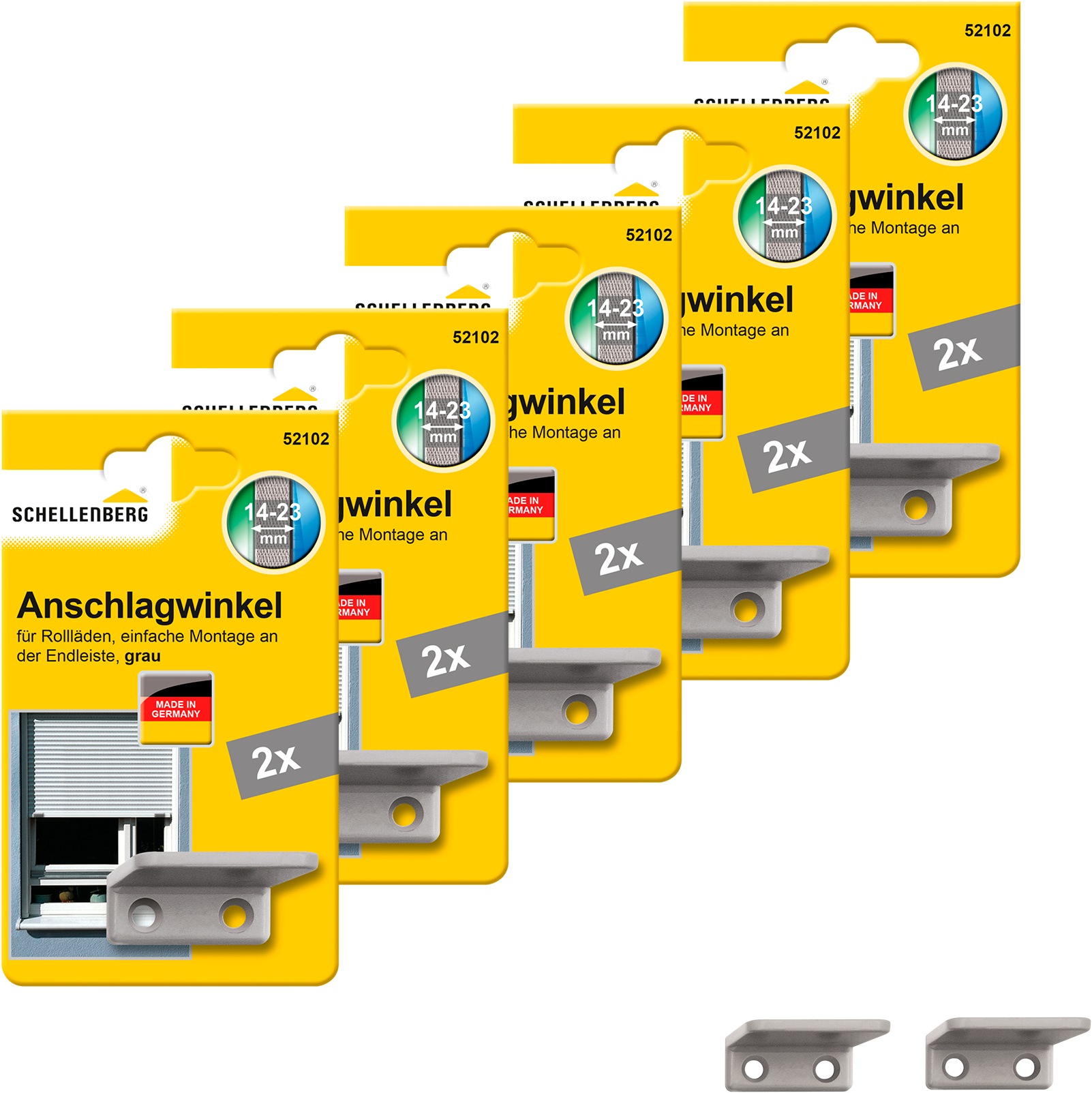 SCHELLENBERG Rollladen-Anschlagstopper »Zubehör für Außenrollläden«, Rollladenstopper, 38 x 31 x 15 mm, grau