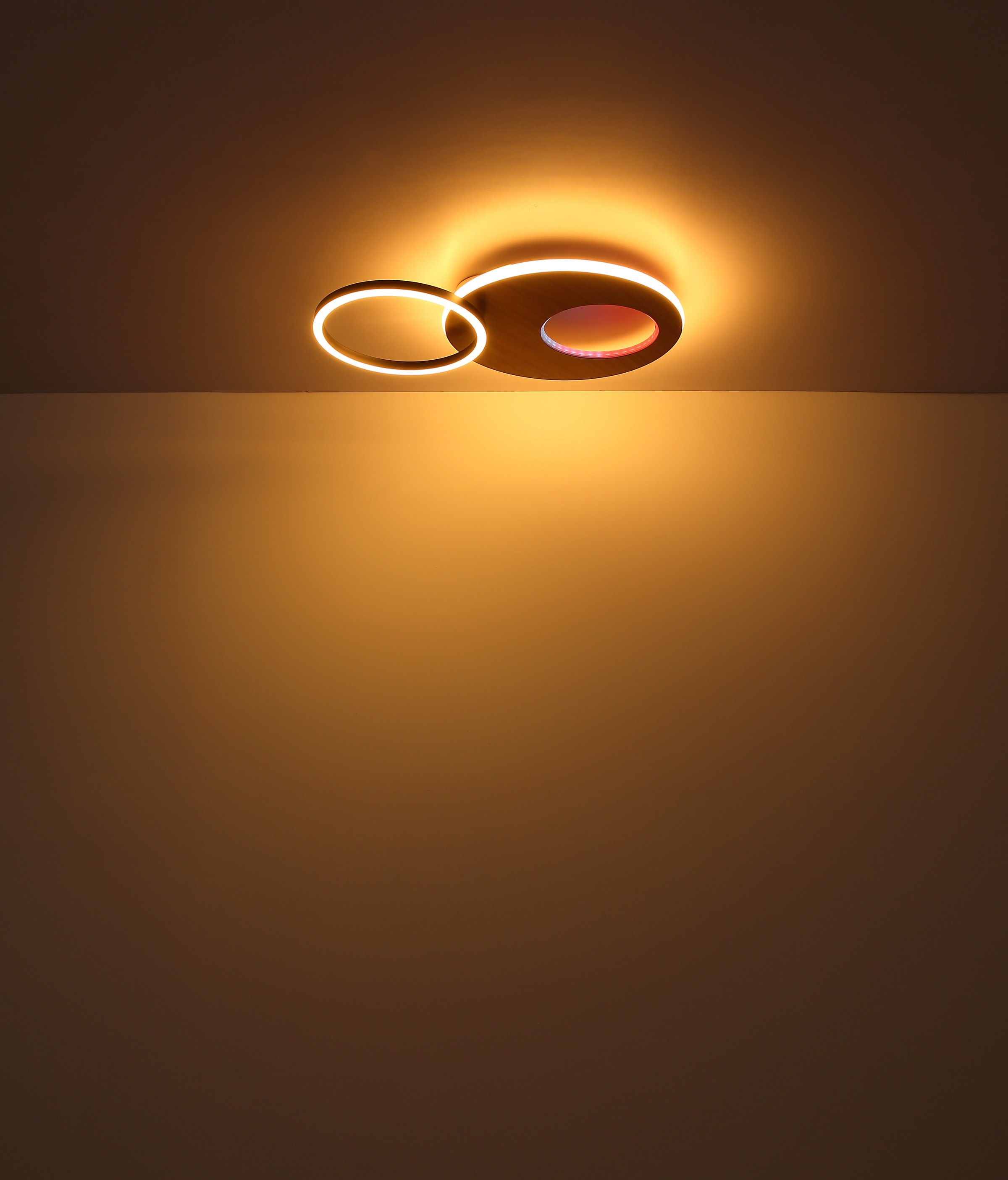 GLOBO LIGHTING LED Deckenleuchte »FORSI«, Leuchtmittel LED-Modul | LED fest integriert, Deckenlampe/Wohnzimmer/Schlafzimmer/modern/Holz