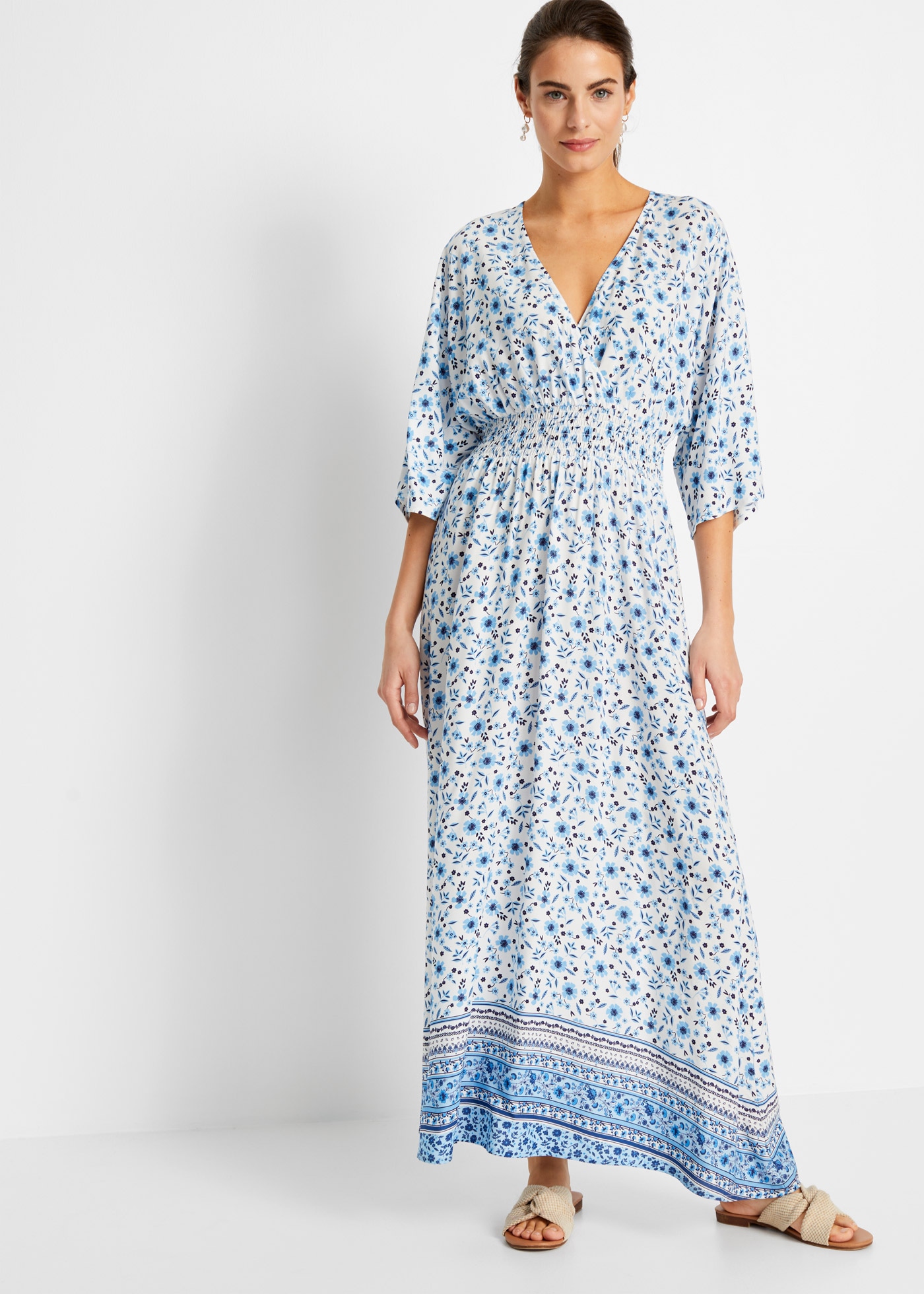 bonprix Maxikleid »Maxikleid aus reiner Viskose« Maxikleid aus reiner Viskose