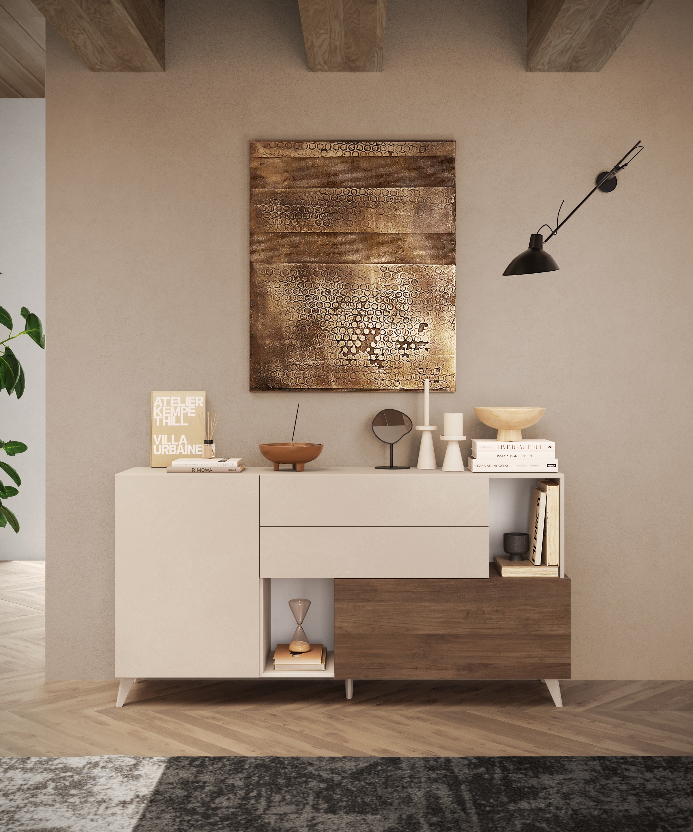 INOSIGN Sideboard "Monaco Breite 181 cm, Anrichte mit 1 Tür, 1 Klappe u. 2 günstig online kaufen