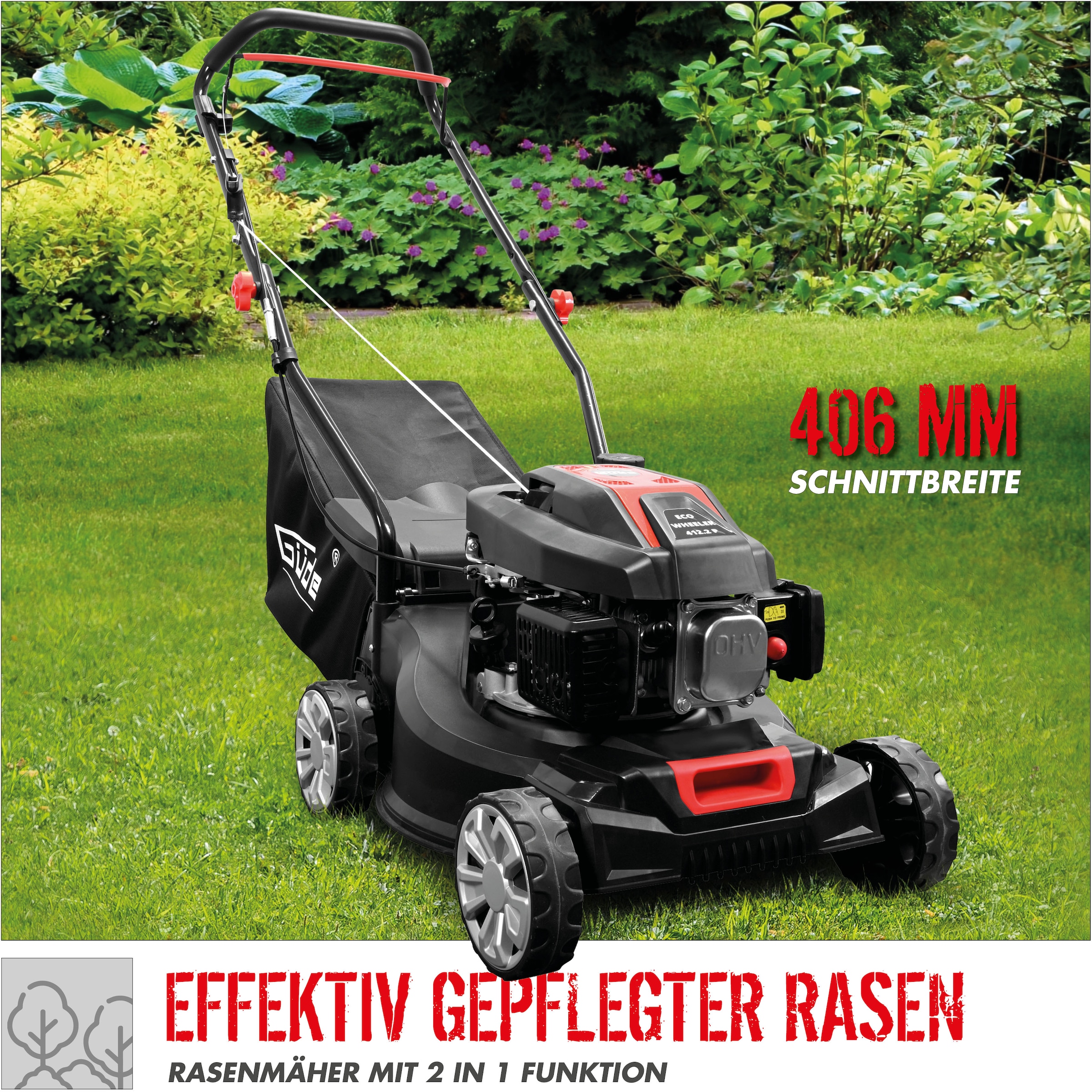 Güde Benzinrasenmäher "ECO WHEELER 412.2 P", für kleine bis mittelgroße Ras günstig online kaufen