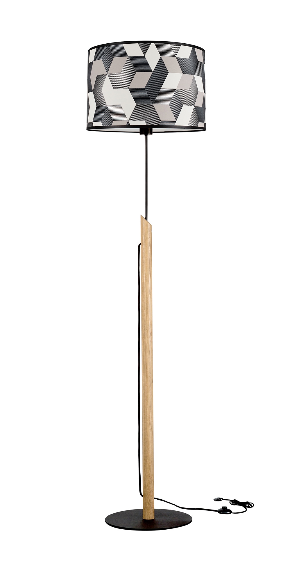 BRITOP LIGHTING Stehlampe »ESPACIO«, 1 flammig-flammig, Aus Eichenholz mit  FSC®-Zertifikat, Schirm aus laminierter Tapete | BAUR