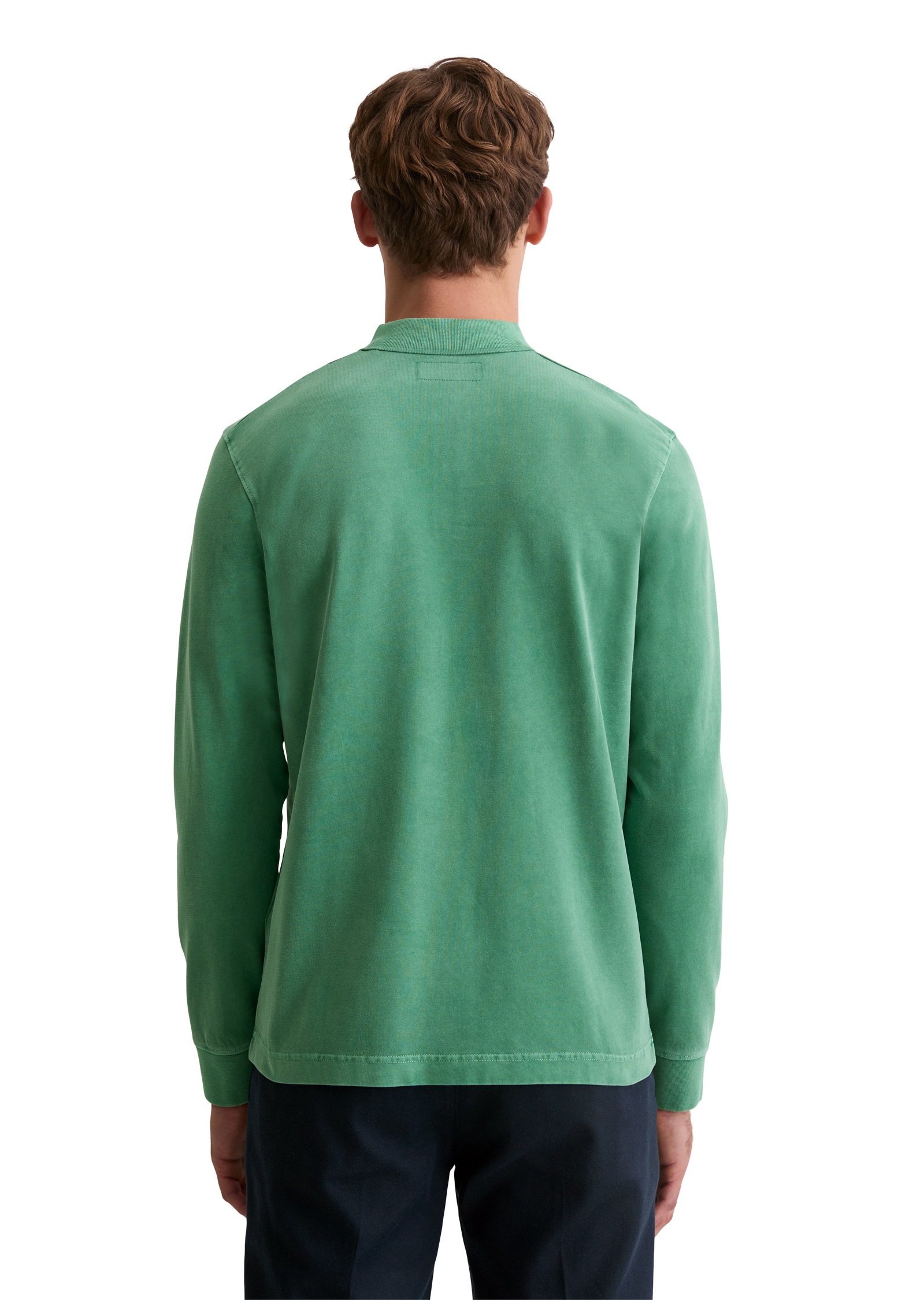 Thumbnail - Marc OPolo Langarm-Poloshirt "aus soft-touch Bio-Baumwoll-Jersey"