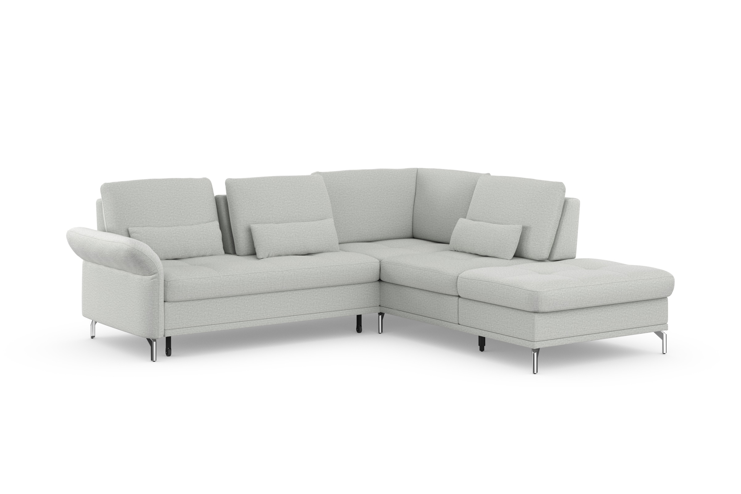 HOME AFFAIRE Palm Beach Corner Sofa Light Gray 2