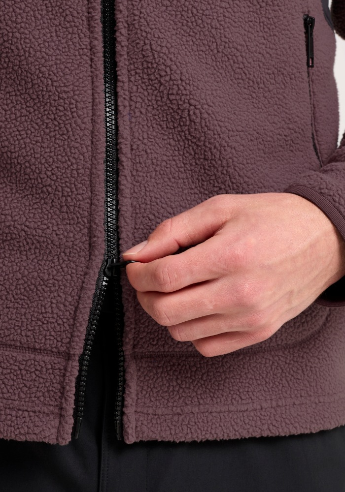 Jack Wolfskin Fleecejacke »LITE CURL HOODED FZ M« mit Kapuze Kapuzenjacke, warm, Sherpa-Fleece
