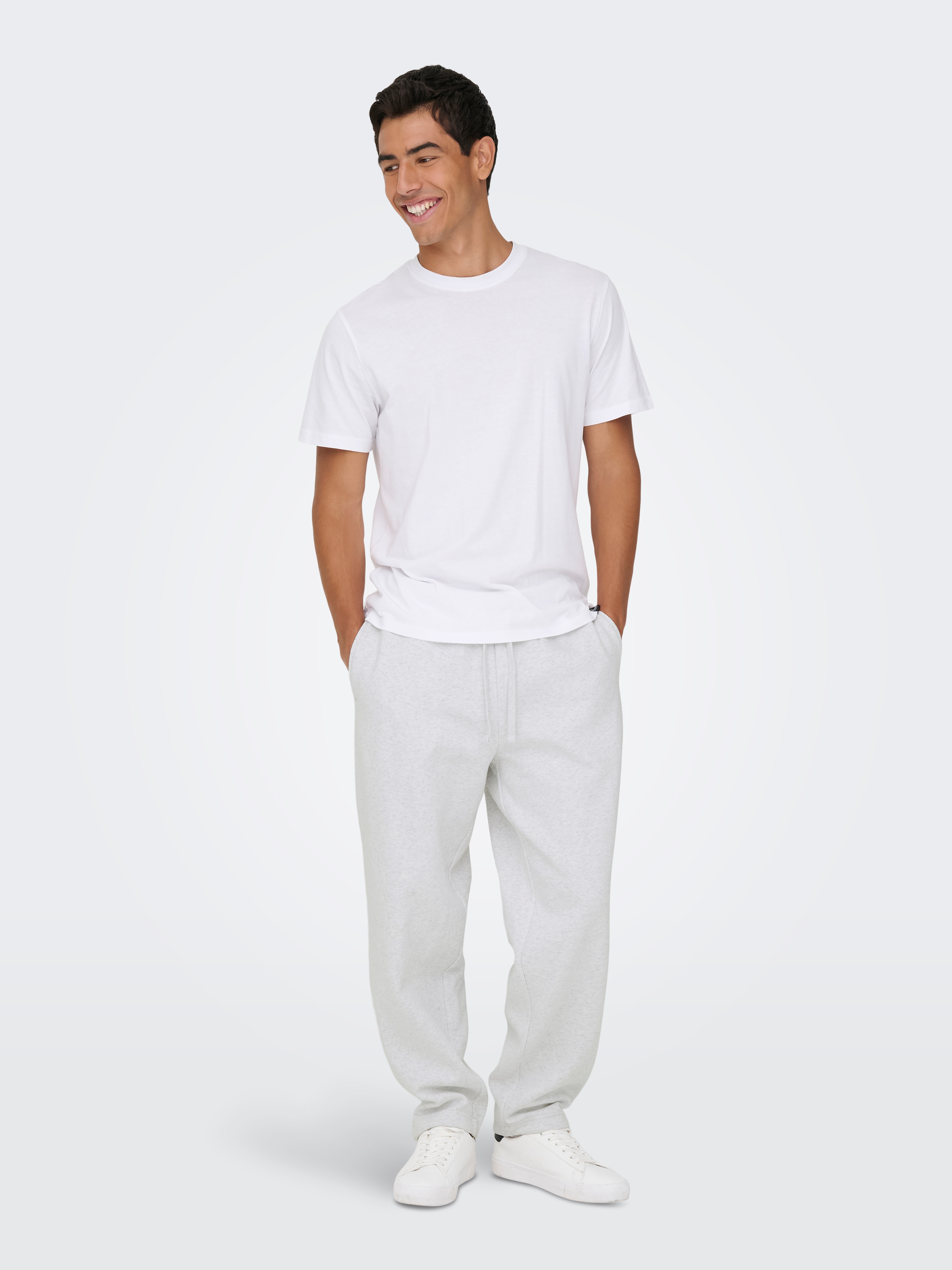Thumbnail - ONLY & SONS Sweathose "ONSCERES WIDE PANT NOOS" Baumwollmischung, relaxed fit