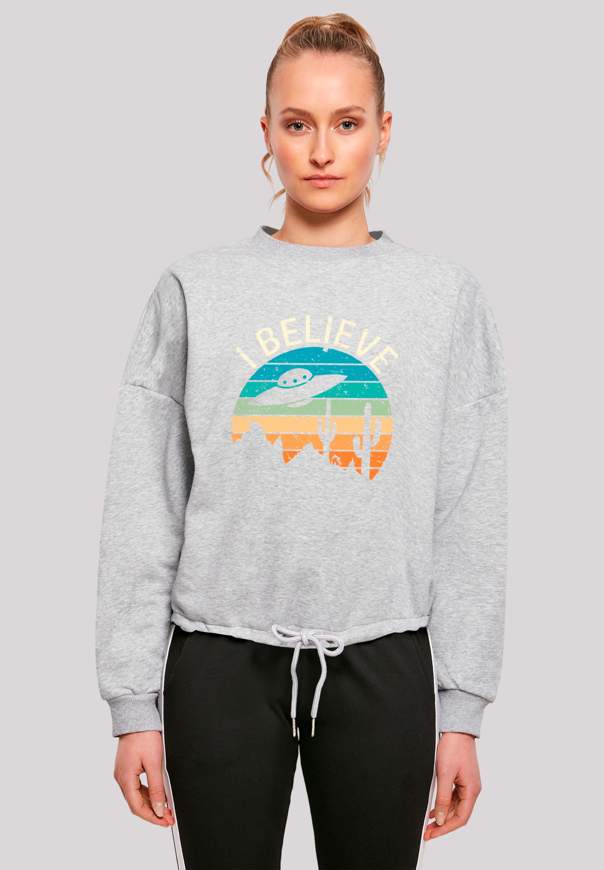 F4NT4STIC Sweatshirt »I Believe UFO Alien Sonnenuntergang«, Premium Qualität